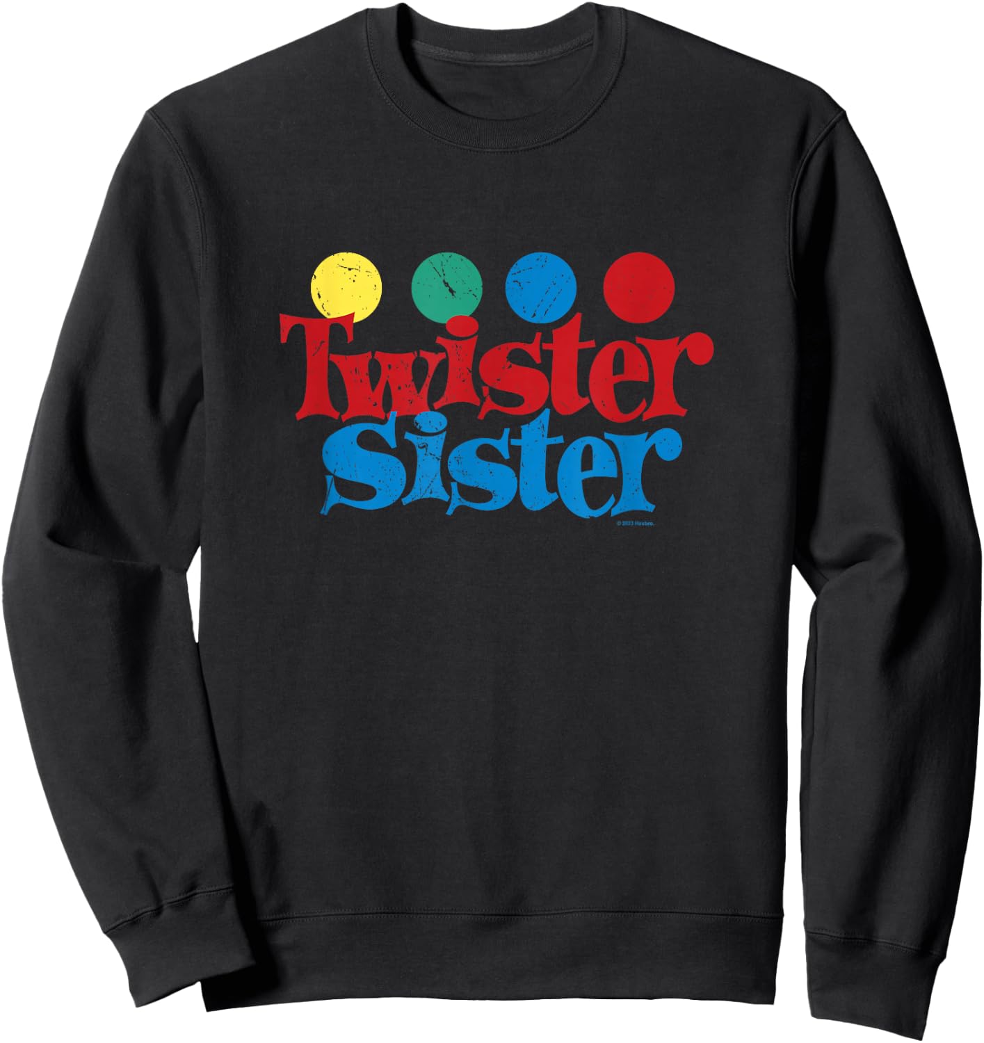 Twister Vintage Retro Twister Sister Classic Game Logo Sweatshirt - Sweatshirt | Black