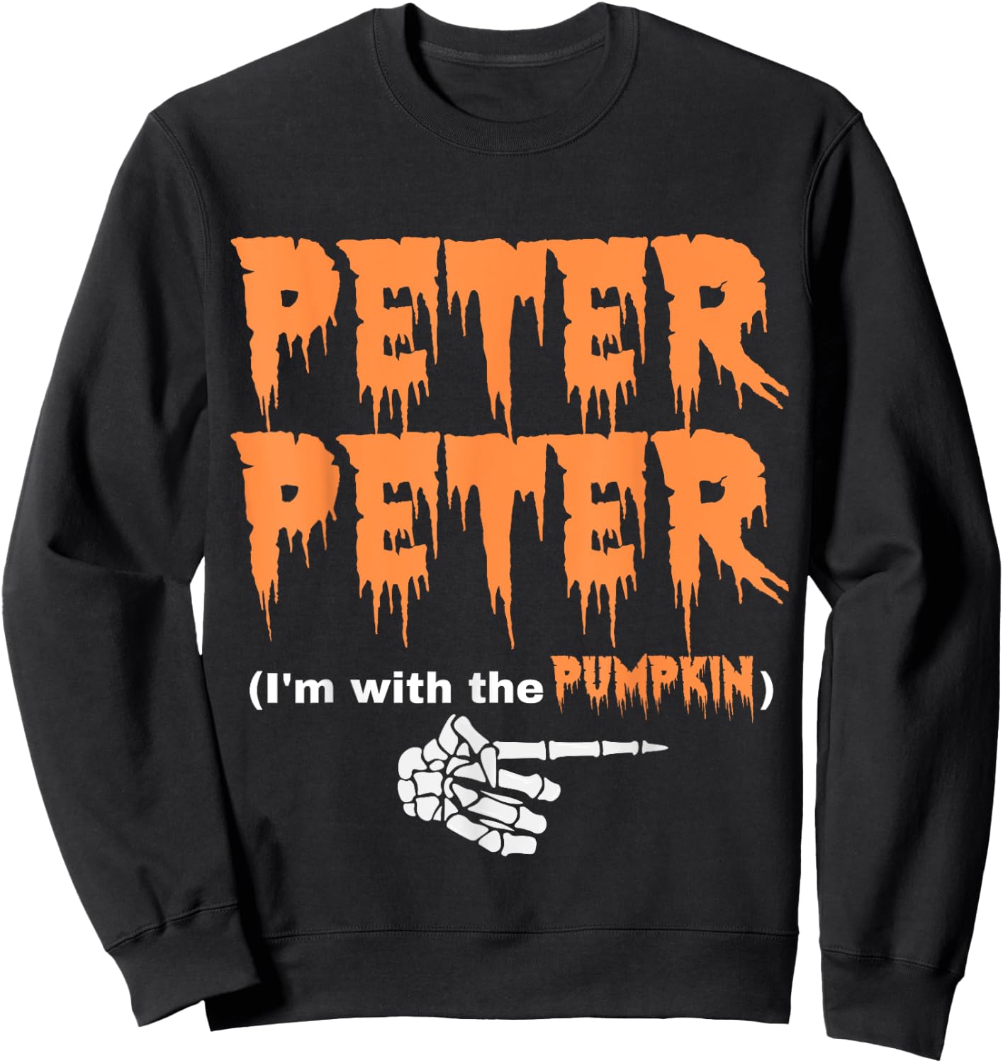 Peter Pumpkin Eater Halloween Matching Couples Costume Sweatshirt - Sweatshirt | Black
