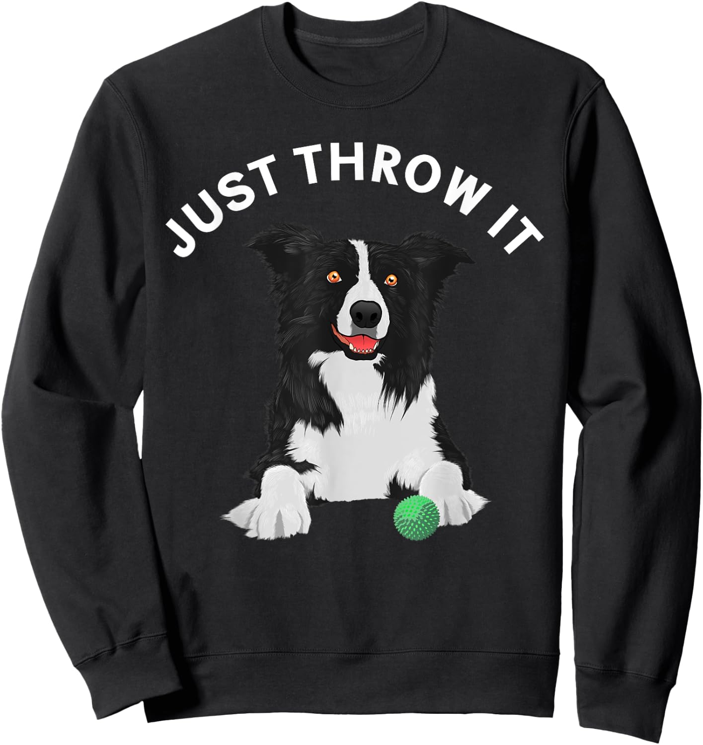 Funny Border Collie Women Kids Border Collie Lovers Sweatshirt - Sweatshirt | Black