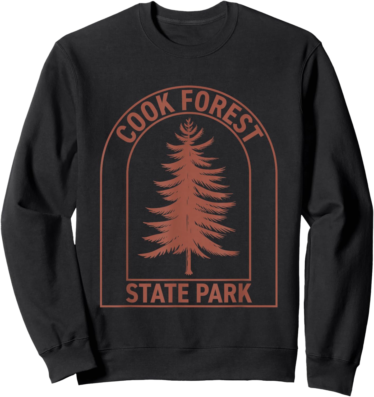Cook Forest State Park Pennsylvania Vintage Tree Sweatshirt - Sweatshirt | Black