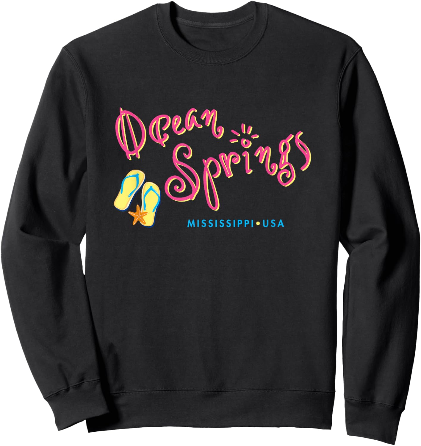 Ocean Springs Mississippi Sweatshirt - Sweatshirt | Black