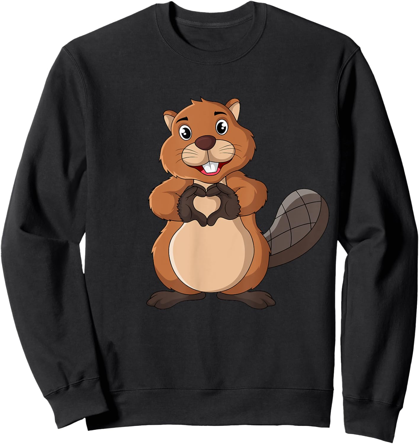 Beaver Lover Kids Girl Women Sweatshirt - Sweatshirt | Black
