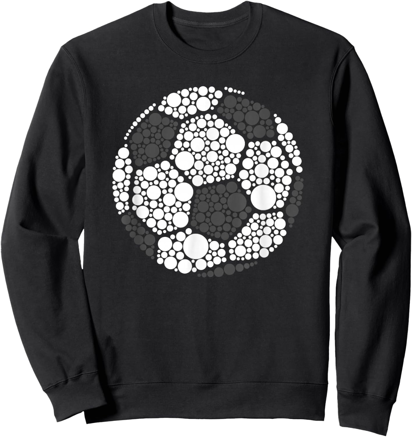 Polka Dot Football Soccer Lover Happy Dot Day Sport Ball Sweatshirt - Sweatshirt | Black
