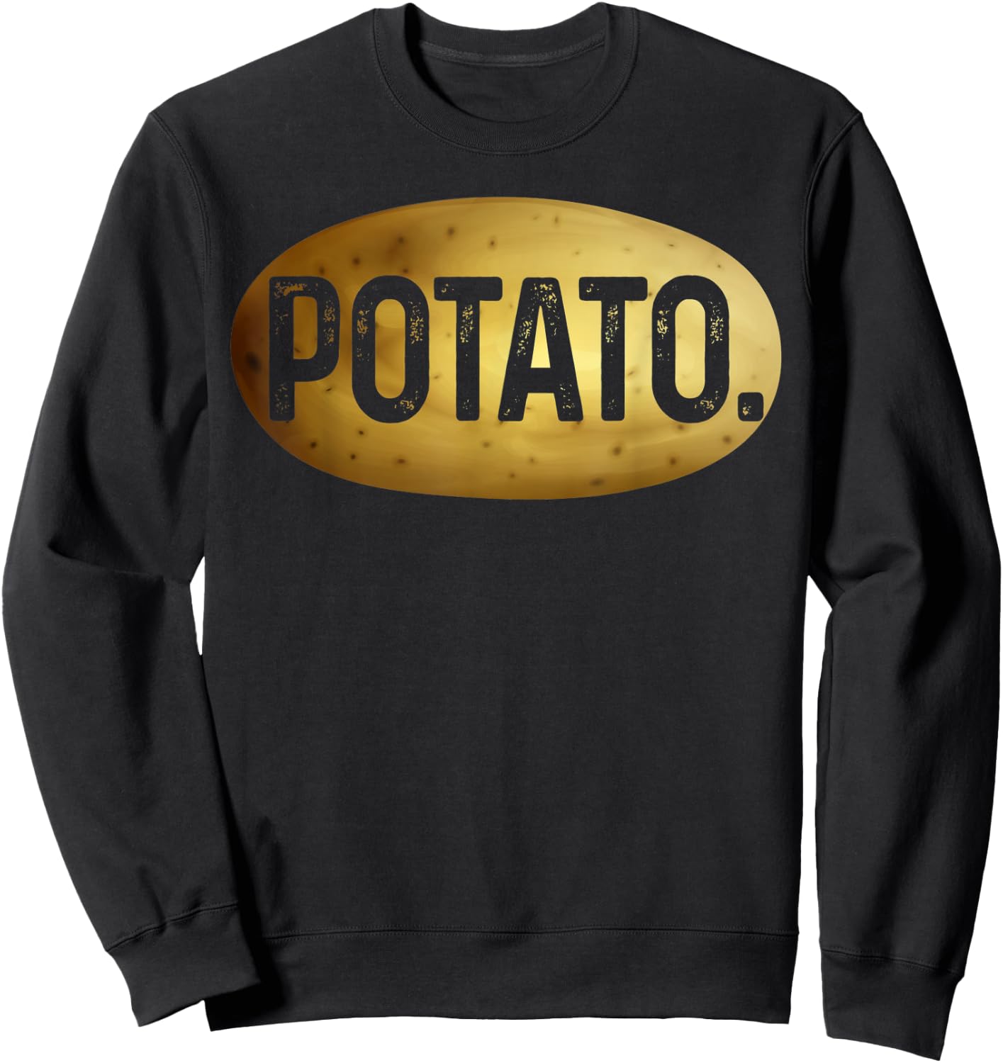 Simple Potato Vegetable Potato Lover Vegan Halloween Costume Sweatshirt - Sweatshirt | Black