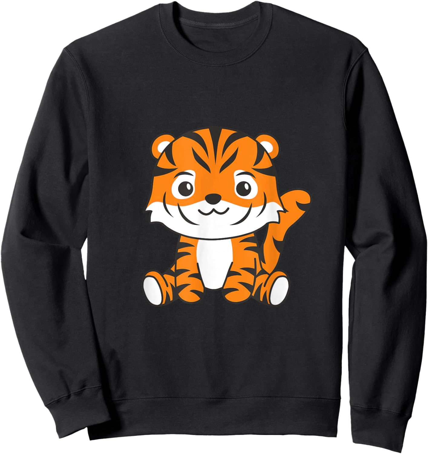 Tiger cute animals for children, manga tiger Sweatshirt - Sweatshirt | Black