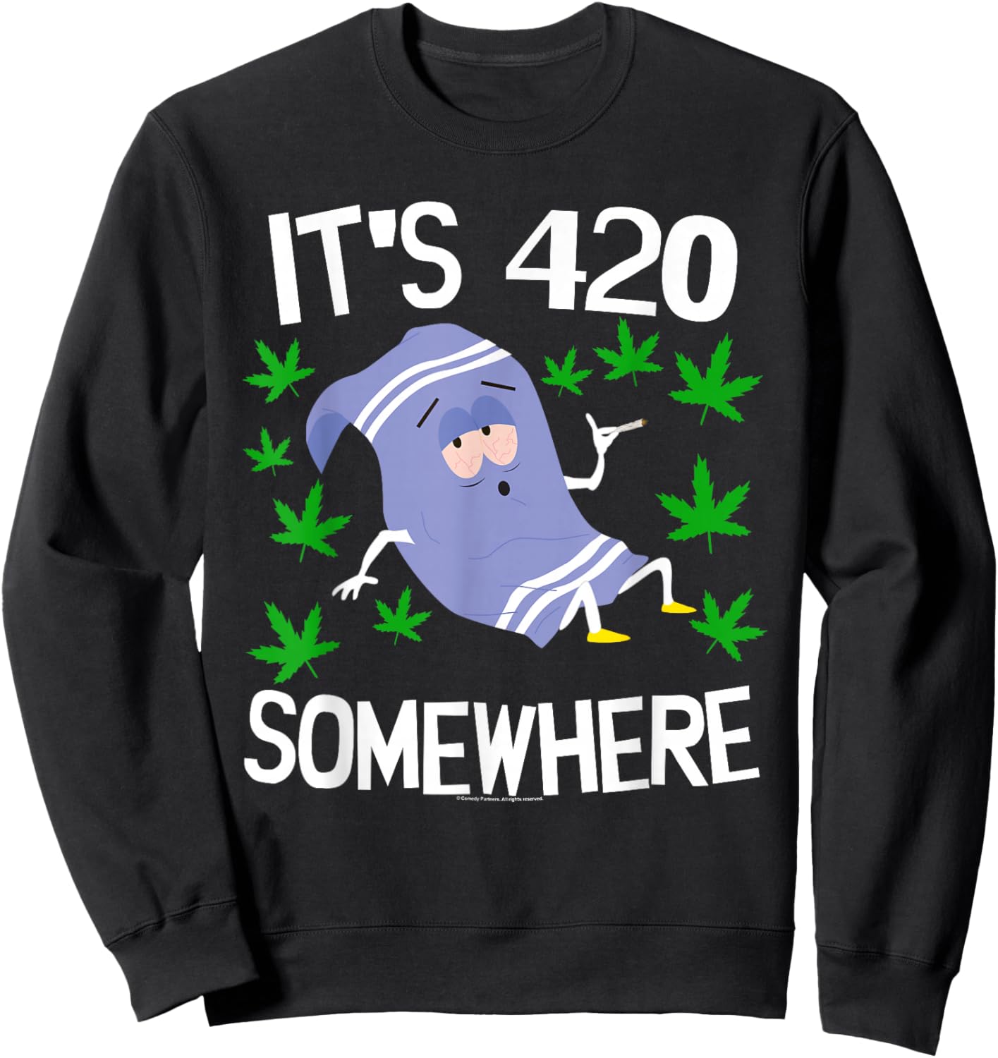 South Park South Park Towlie Its 420 Somewhere Sweatshirt - Sweatshirt | Black