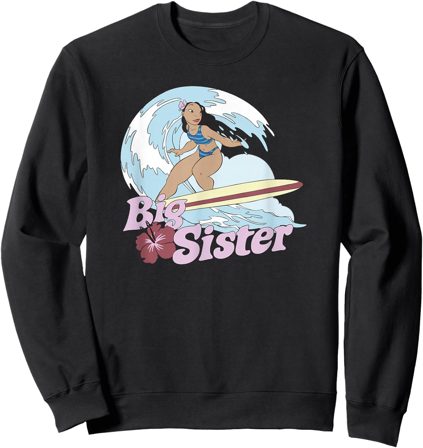 Disney Lilo & Stitch Big Sister Nani Surfing Sweatshirt - Sweatshirt | Black
