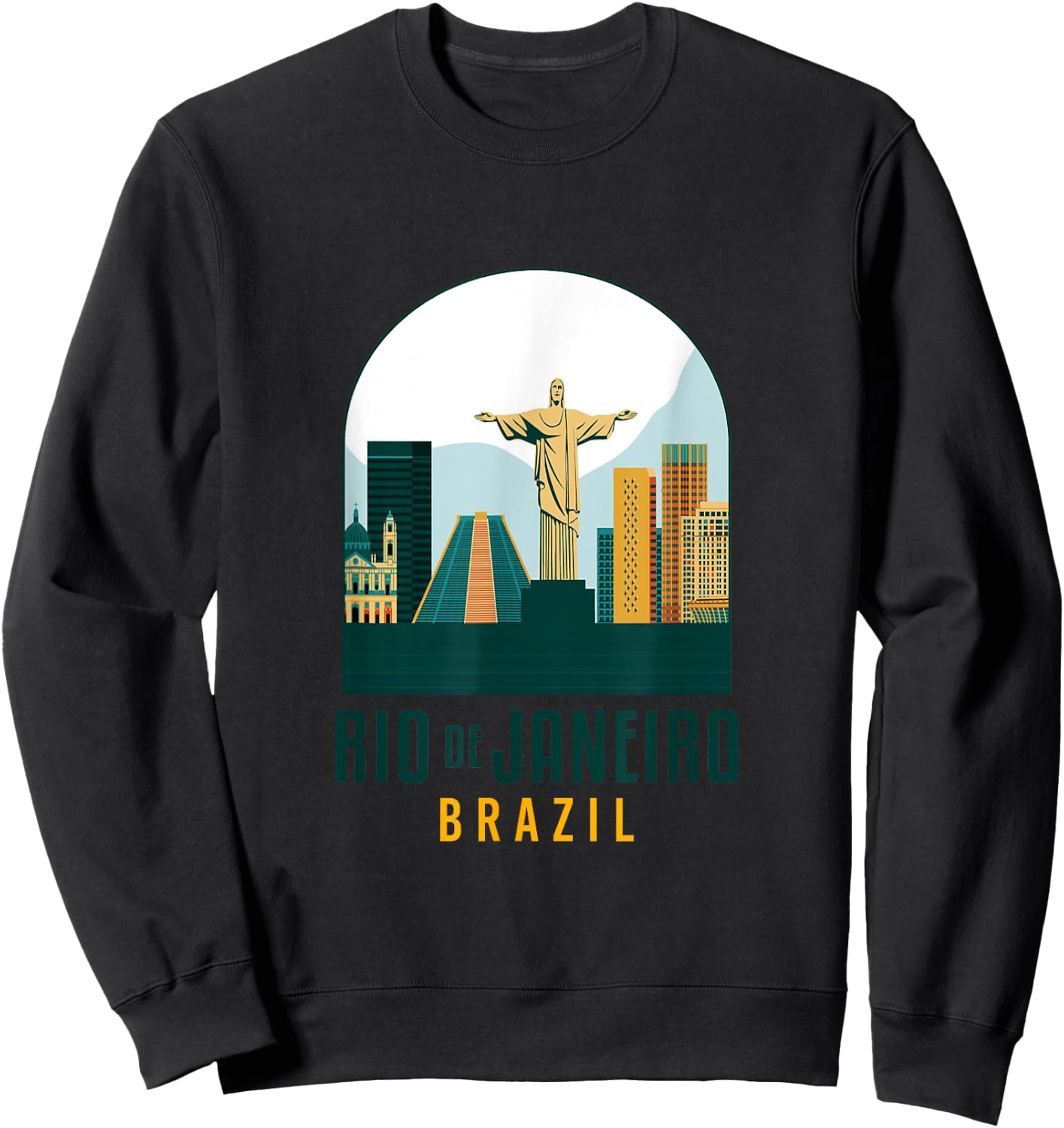 Rio De Janeiro Brasil Traveling Christ The Redeemer Travel Sweatshirt - Sweatshirt | Black