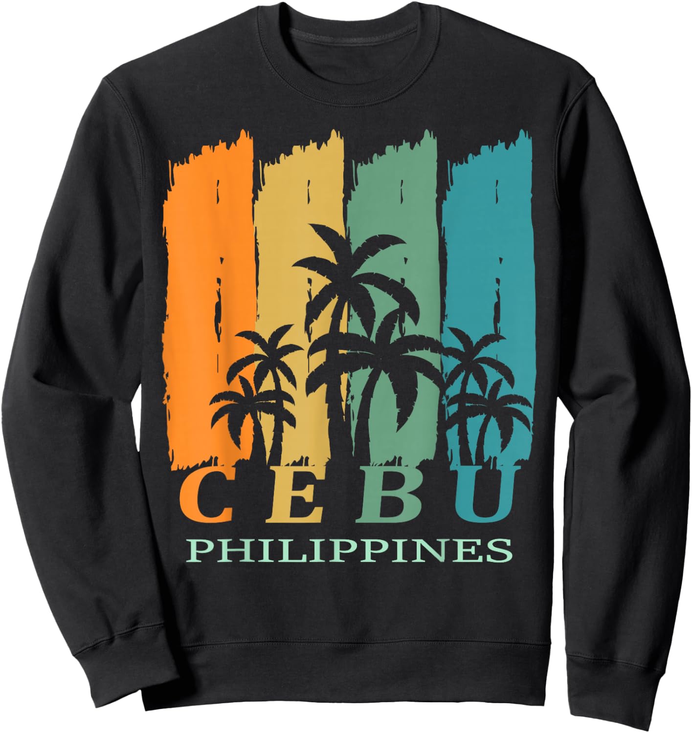 Cebu Palms Island Philippines Southeast Asia Souvenir Gift Sweatshirt - Sweatshirt | Black