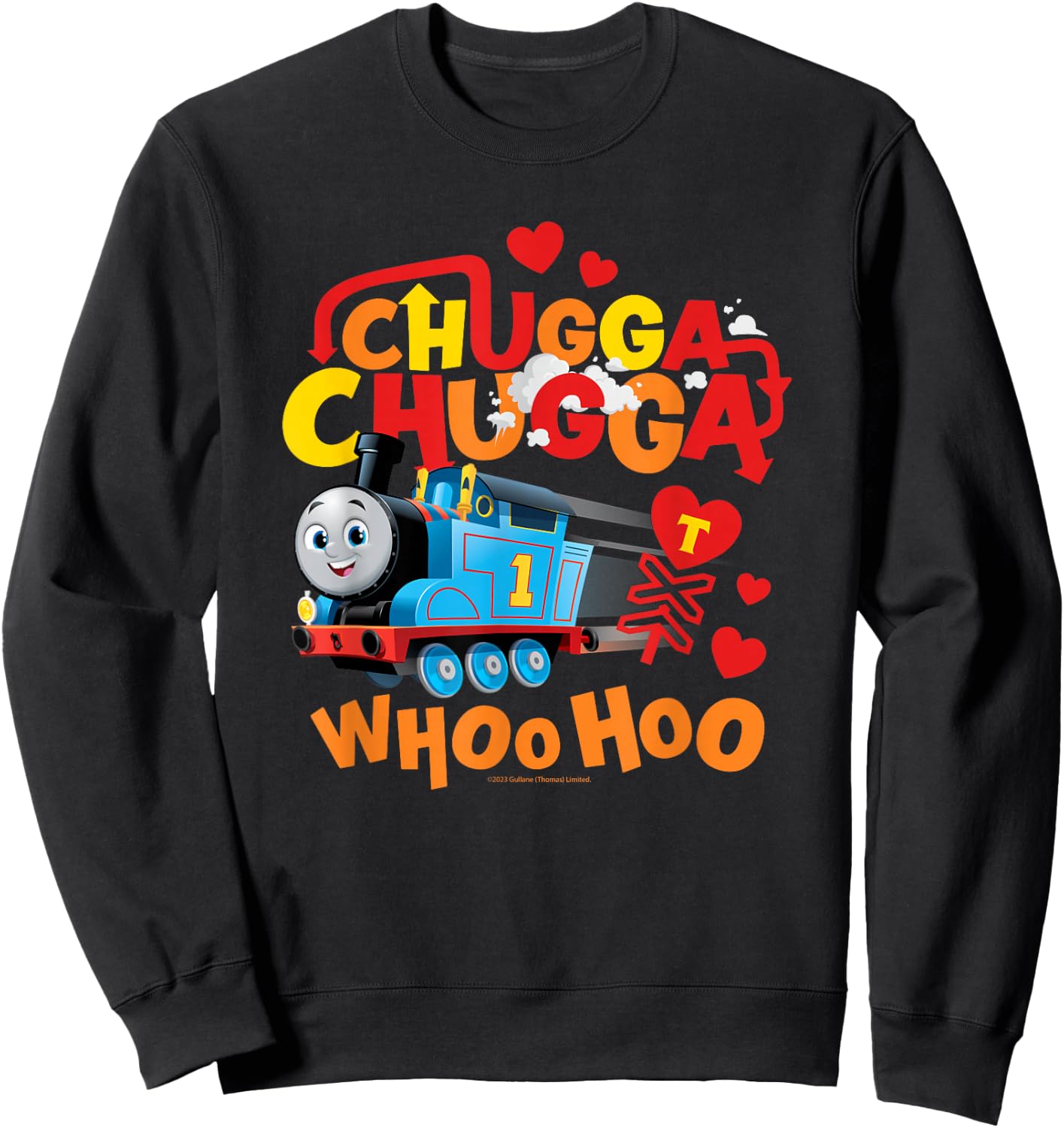 Thomas & Friends Chugga Chugga Thomas & Hearts Sweatshirt - Sweatshirt | Black