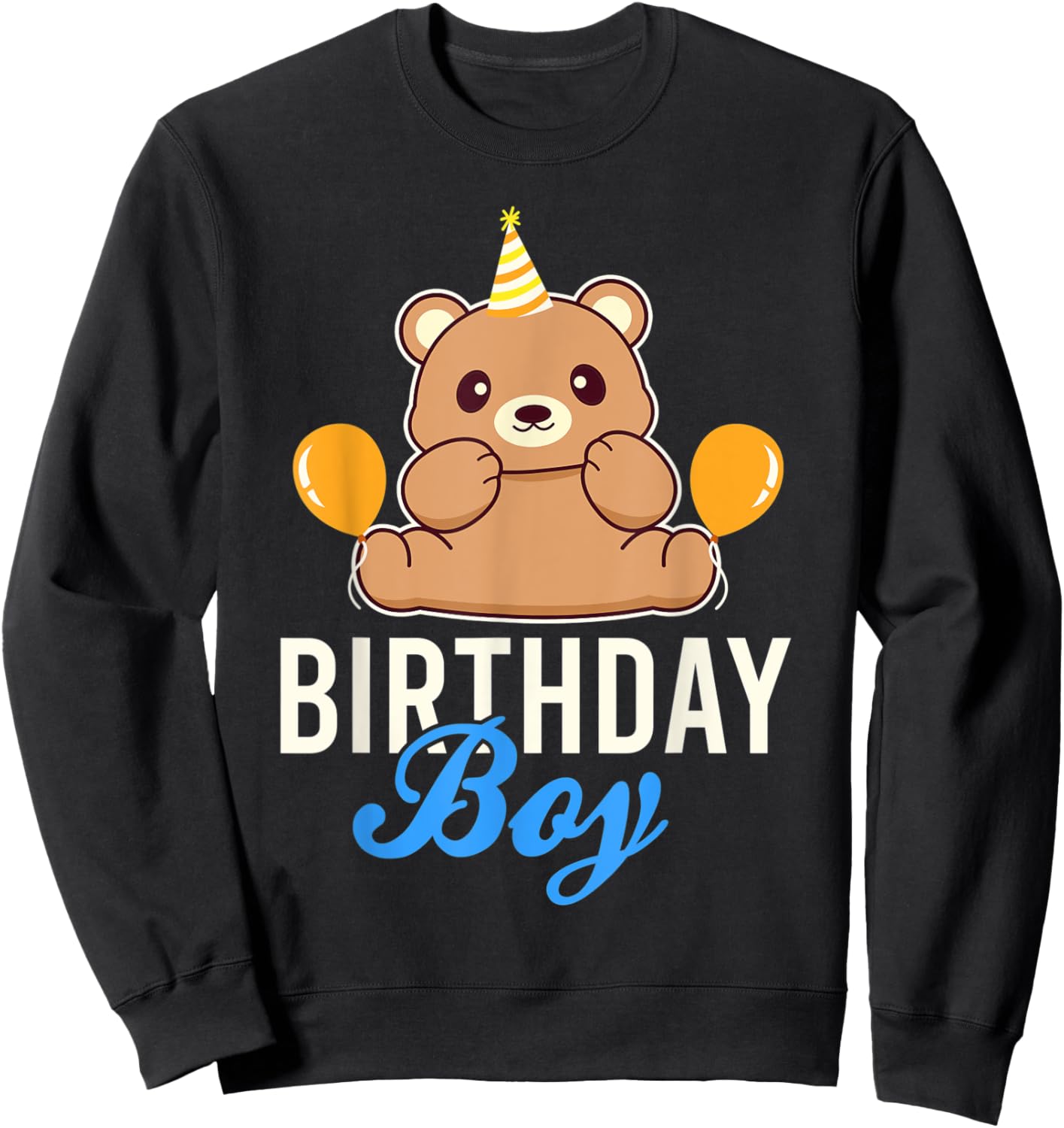 Cute Bear Birthday Boy Sweatshirt - Sweatshirt | Black