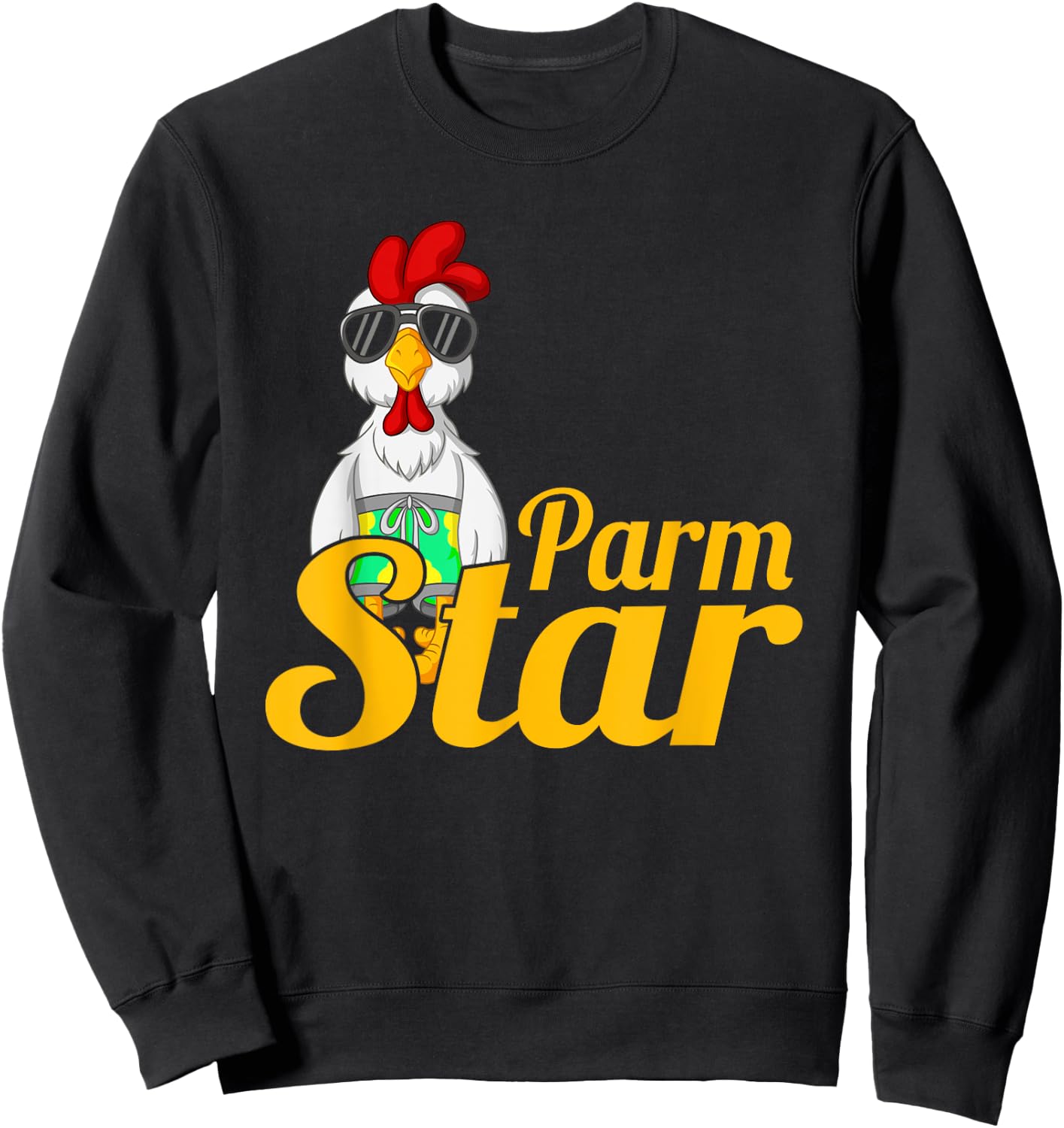 Parmstar funny chicken parm Parmigiana Sweatshirt - Sweatshirt | Black