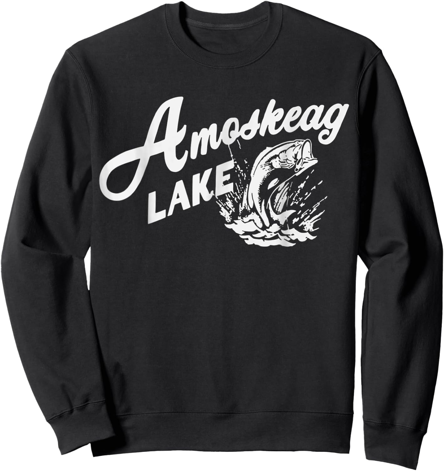 Amoskeag Lake New Hampshire Sweatshirt - Sweatshirt | Black