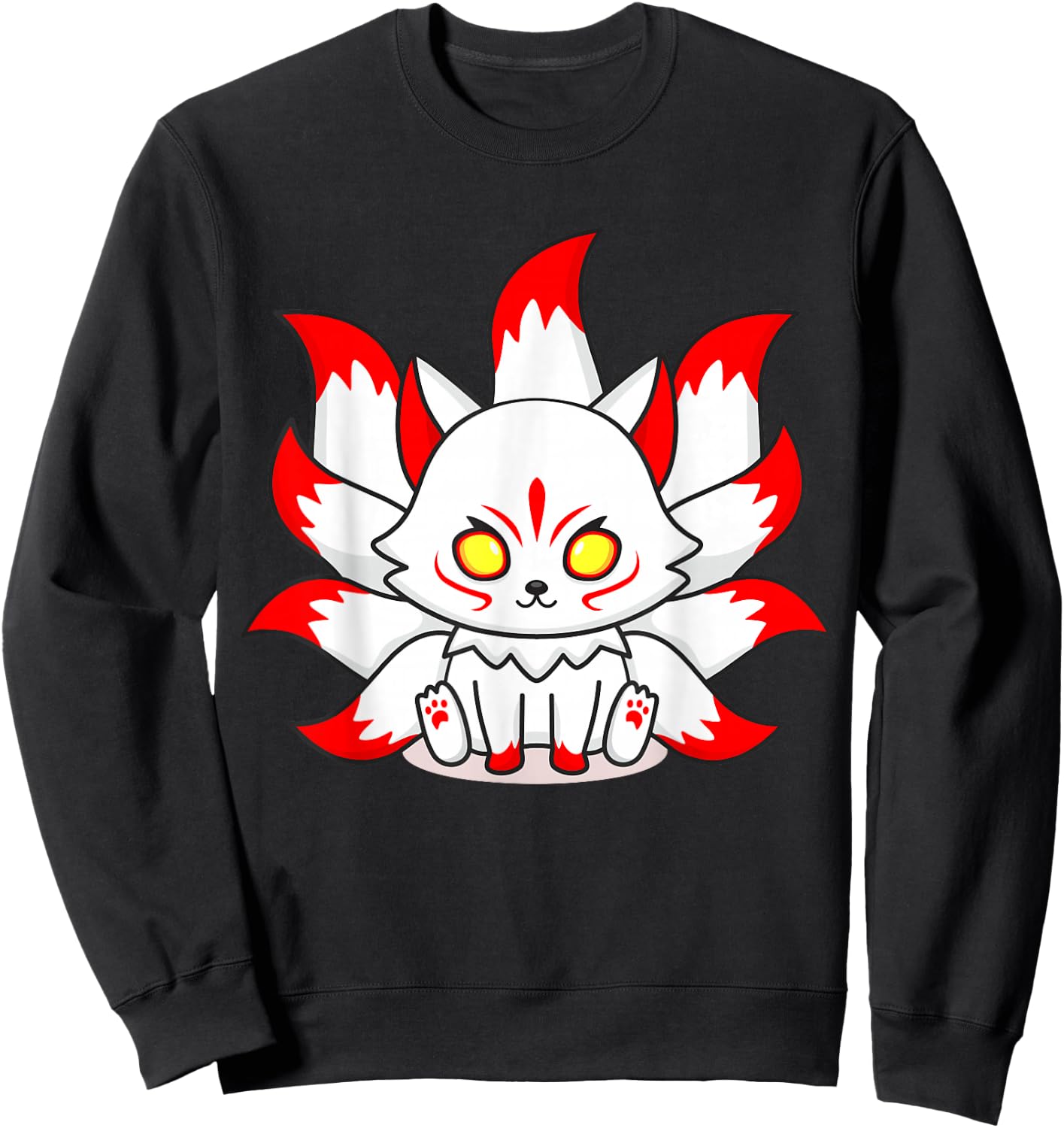 Kitsune Mask Nine-Tailed Fox Esport Logo Sweatshirt - Sweatshirt | Black
