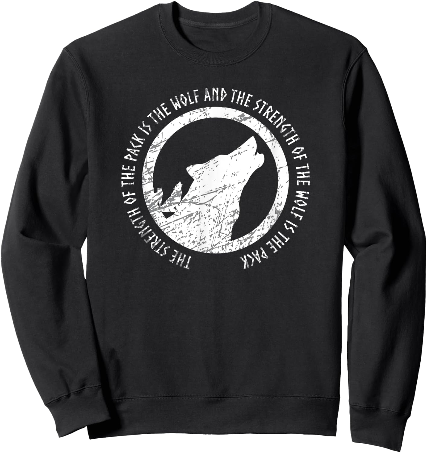 The Strength of the Pack is the Wolf Kindred Wolf Pack Squad Sweatshirt - Sweatshirt | Black