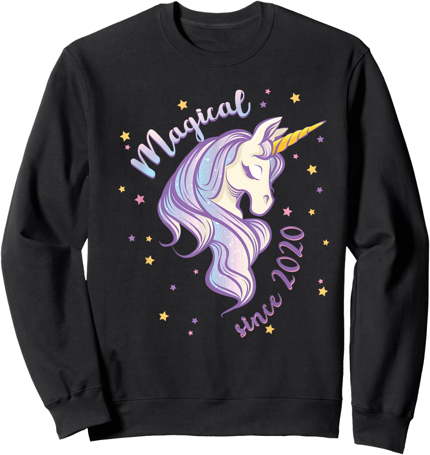 Unicorn Magical Since 2020 2nd Birthday Sweatshirt - Sweatshirt | Black