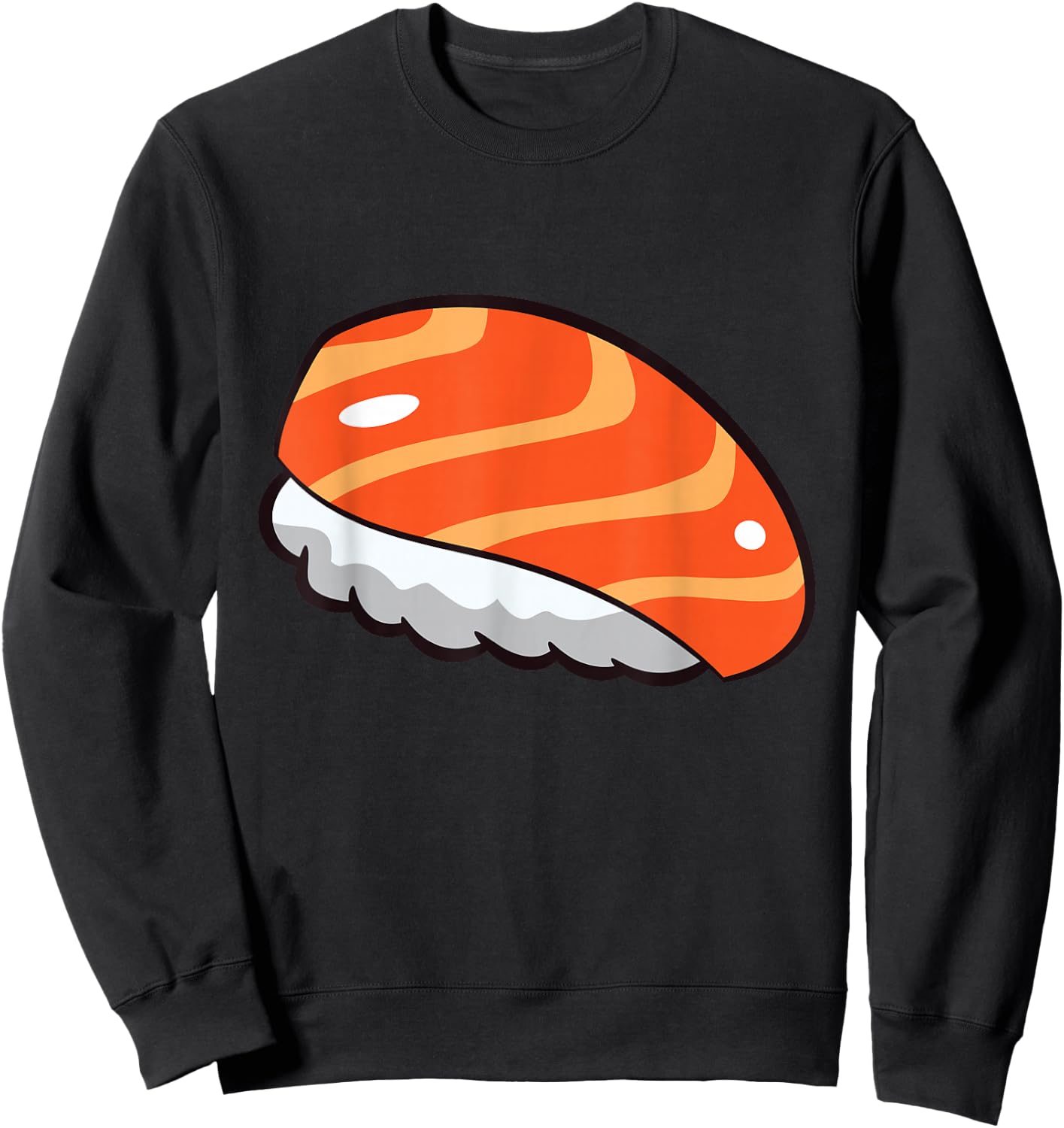 Kawaii Nigiri Sushi Funny Sushi Costume Cute Salmon Sushi Sweatshirt - Sweatshirt | Black