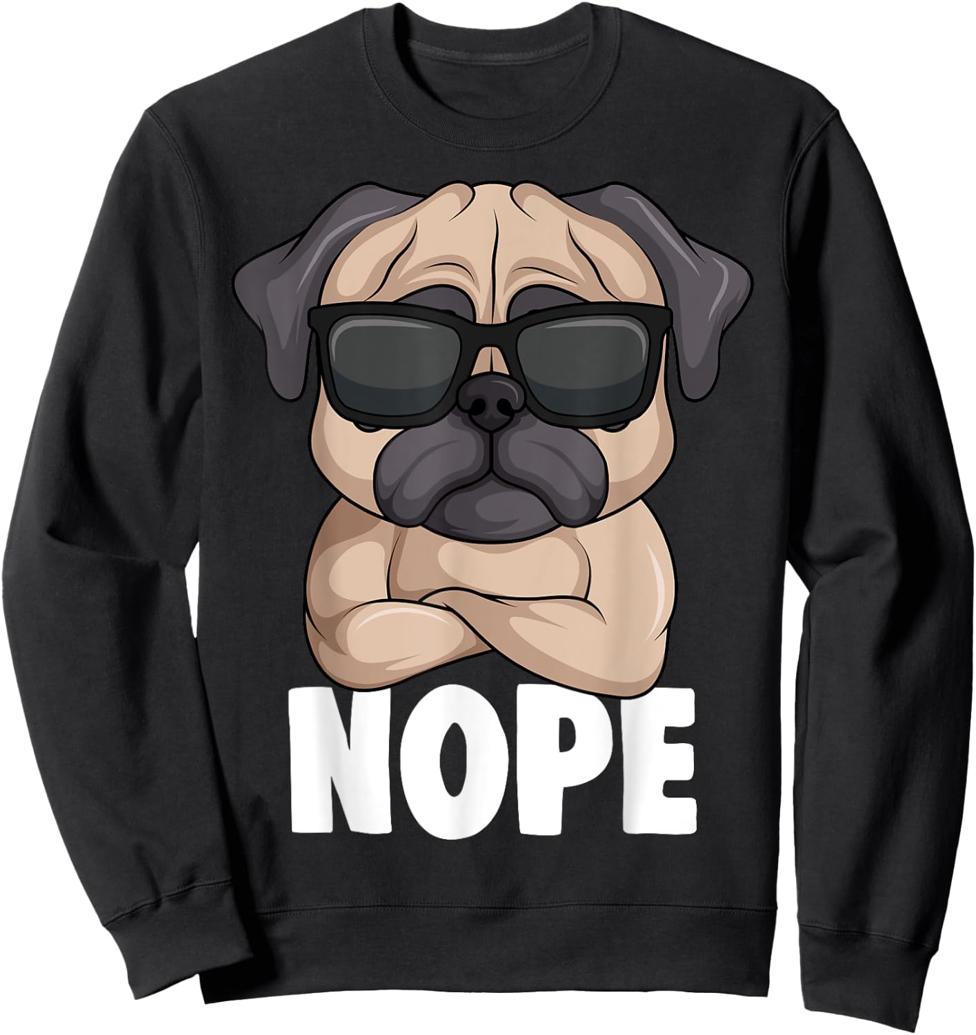Pug Lover Dog Kids Boys Girls Sweatshirt - Sweatshirt | Black