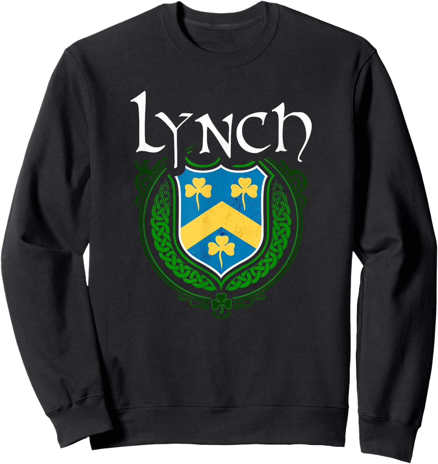 Lynch Surname Irish Clan Tartan Badge Ireland Sweatshirt - Sweatshirt | Black