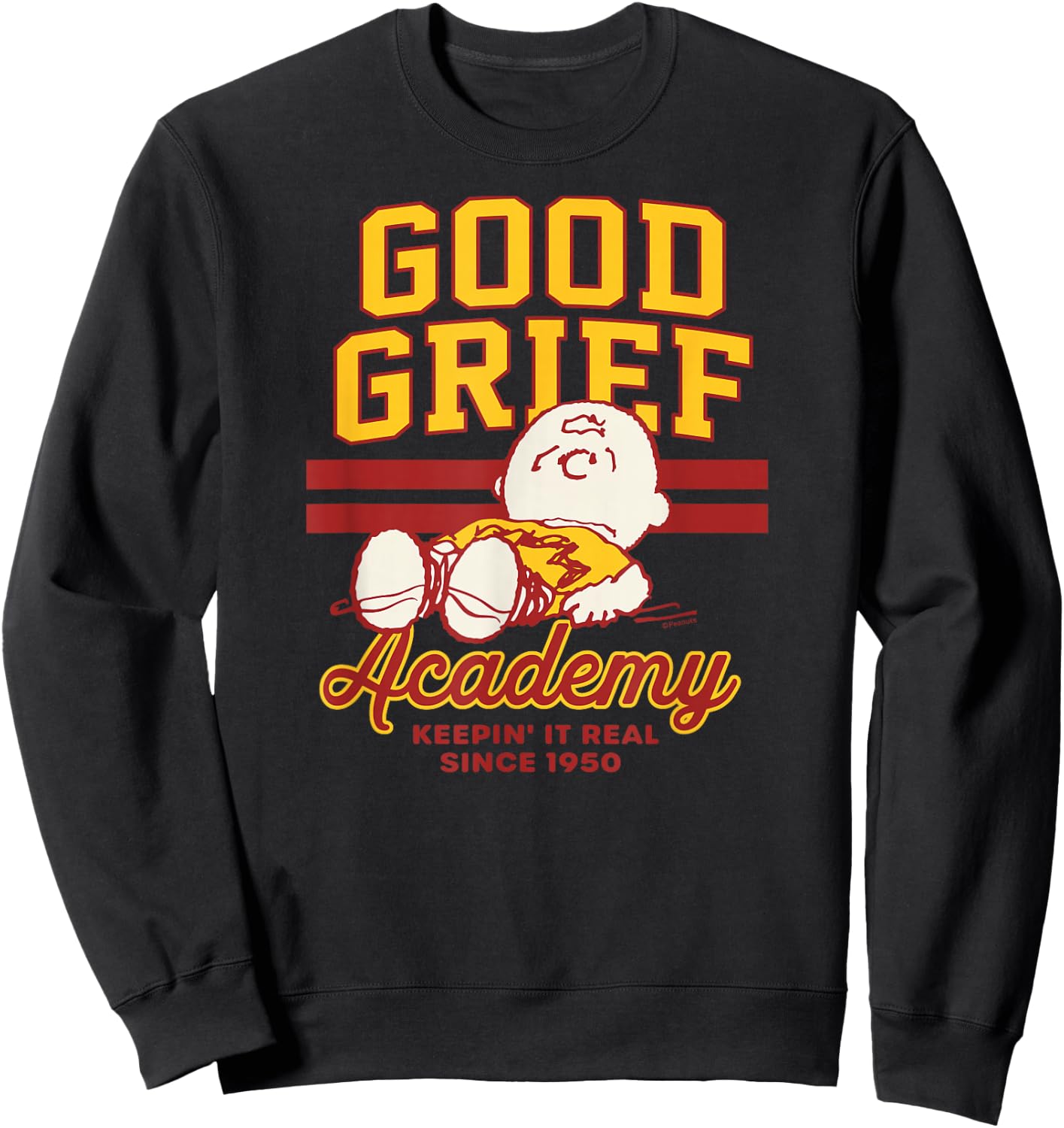Peanuts - Good Grief Academy Sweatshirt - Sweatshirt | Black