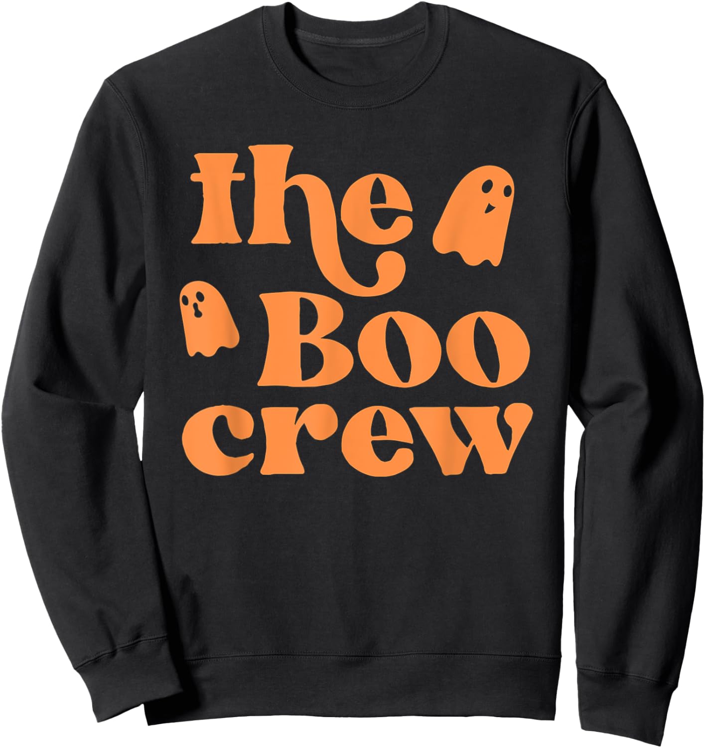The Boo Crew in orange Halloween Sweatshirt - Sweatshirt | Black