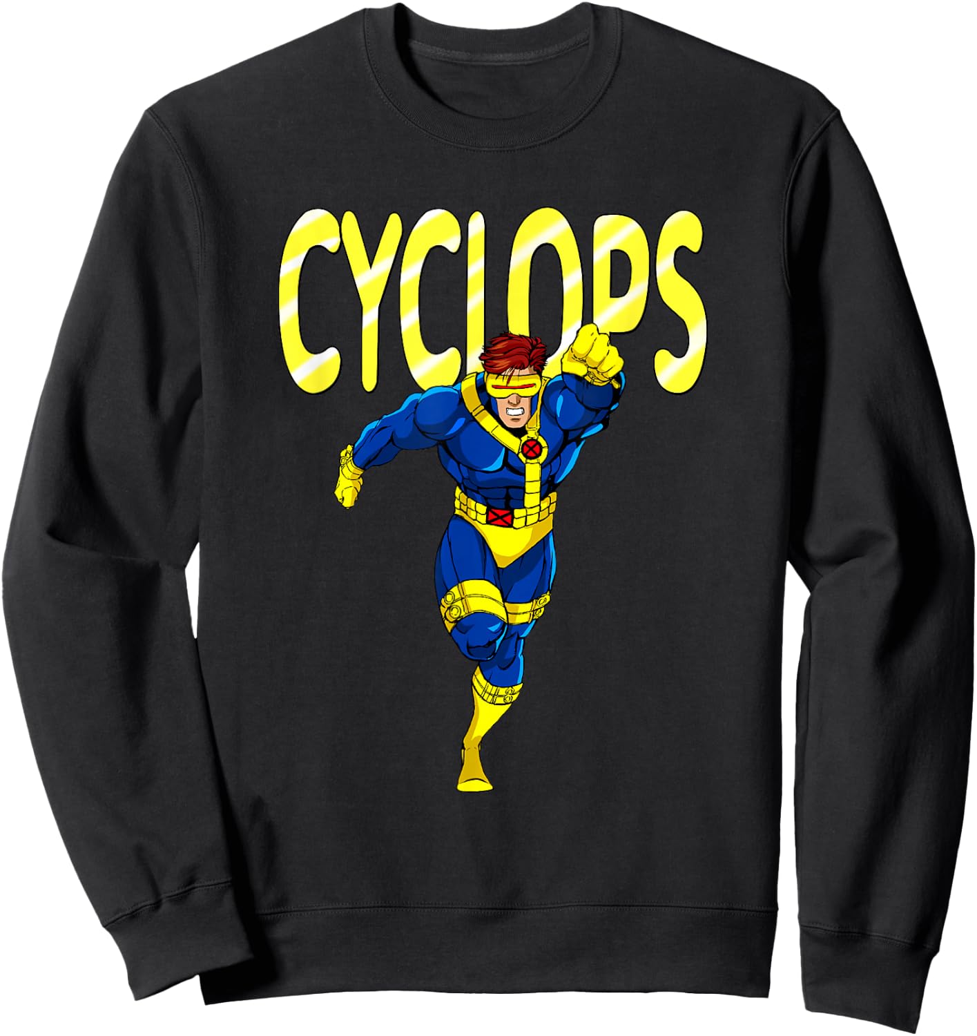 Marvel X-Men Cyclops 90's TV Show Portrait Sweatshirt - Sweatshirt | Black