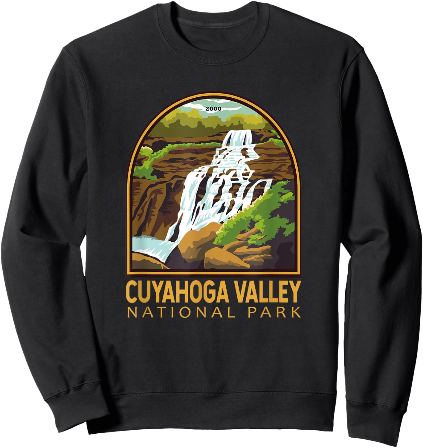 Cuyahoga Valley National Park Vintage Emblem Sweatshirt - Sweatshirt | Black
