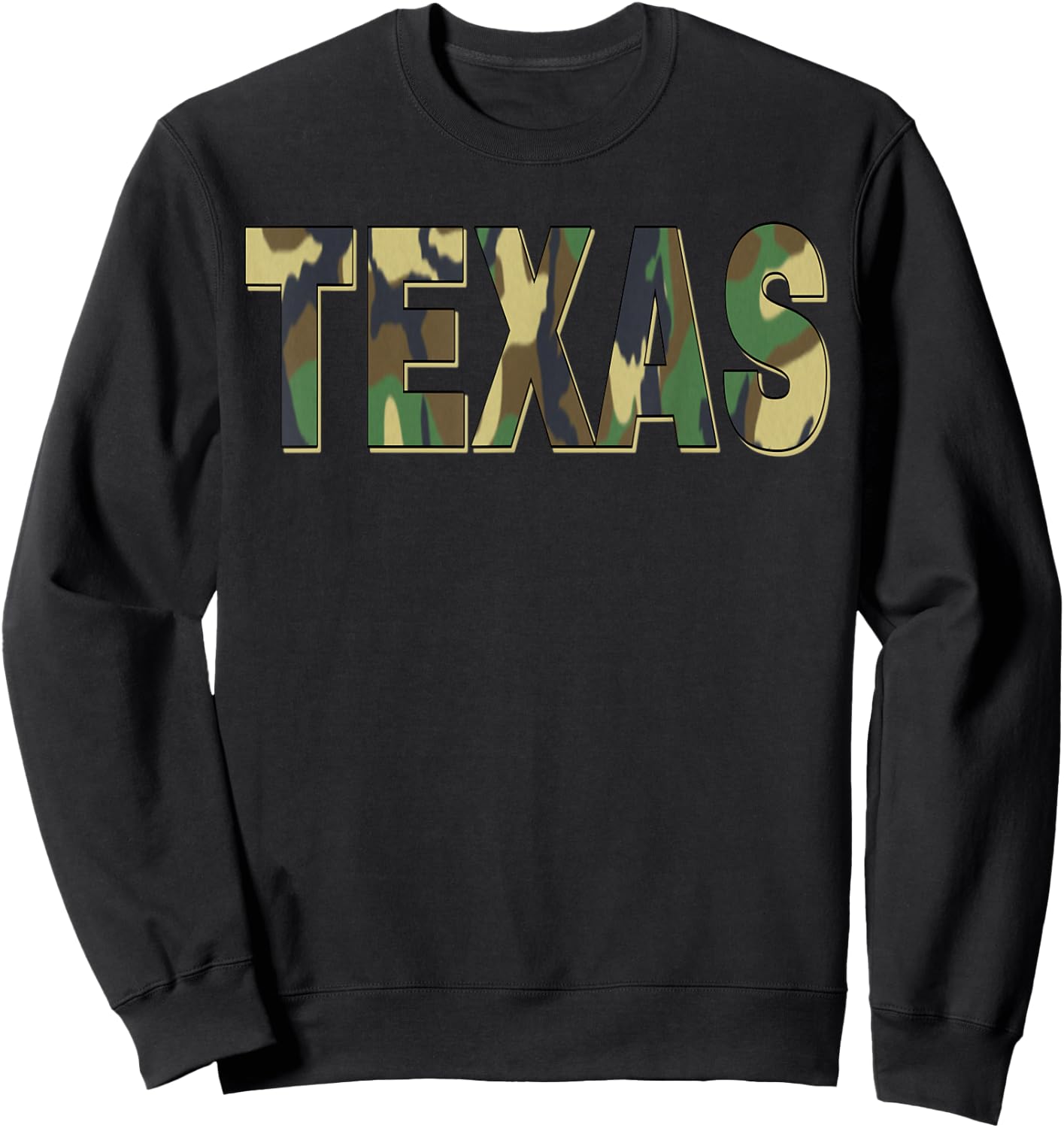 Texas Camouflage Men, Women & Kids Camo Texas Sweatshirt - Sweatshirt | Black