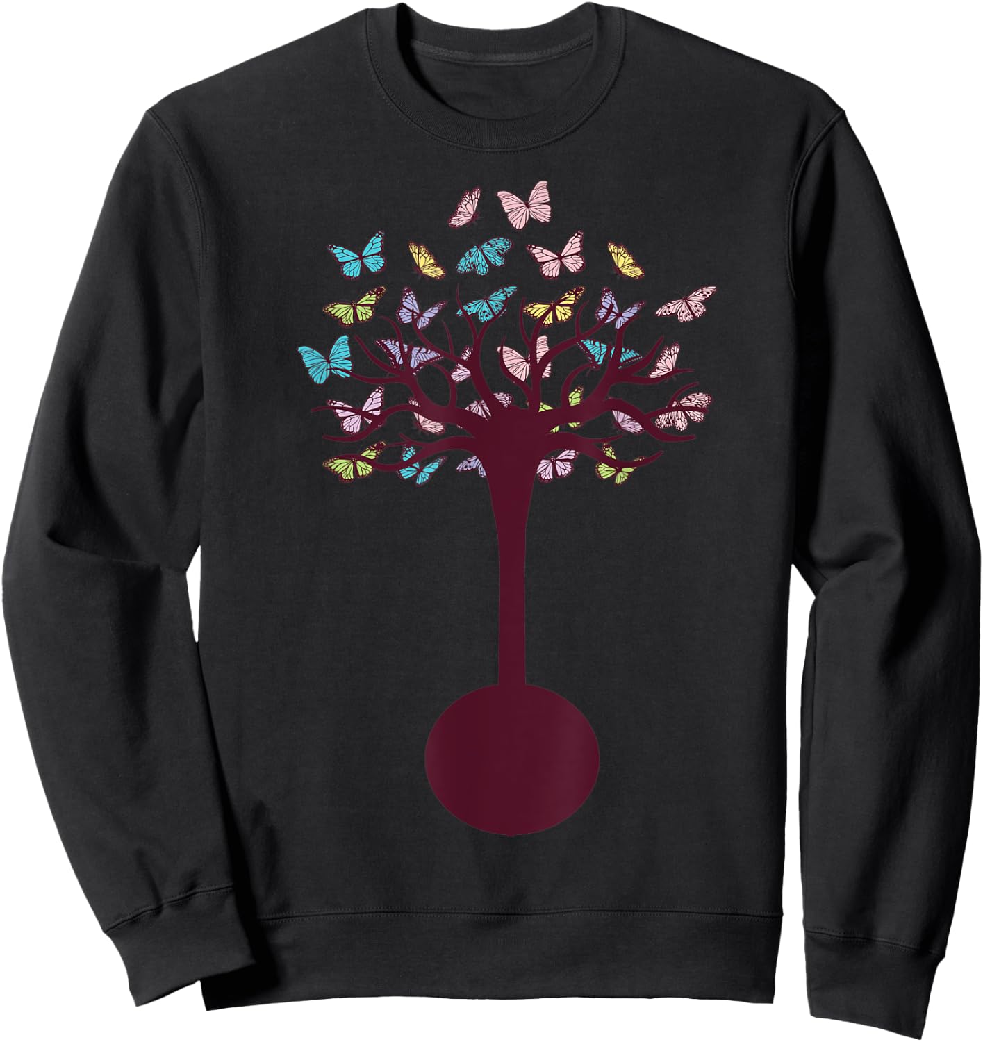 Banjo Tree Folk Music Band Bluegrass Musician Lover Sweatshirt - Sweatshirt | Black
