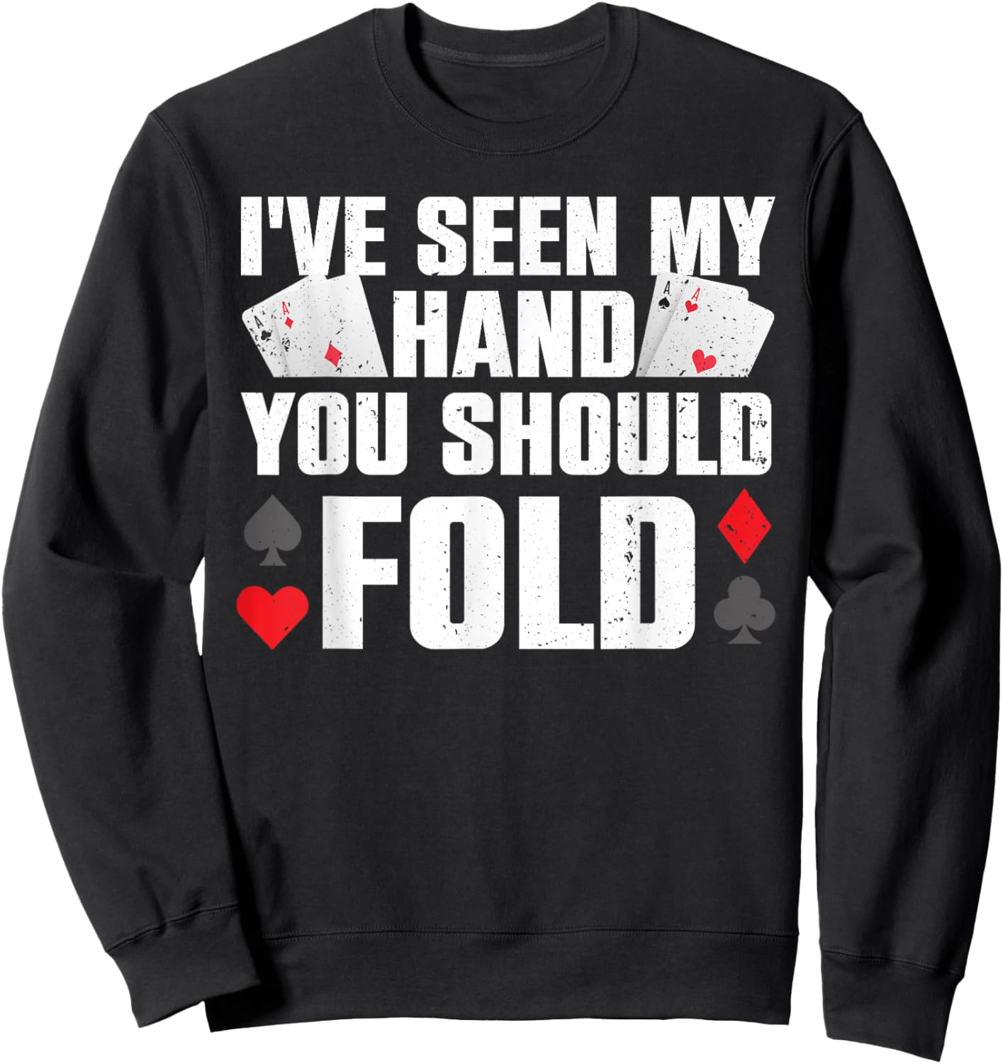 Funny Poker Player Art Women Gambler Casino Lover Sweatshirt - Sweatshirt | Black