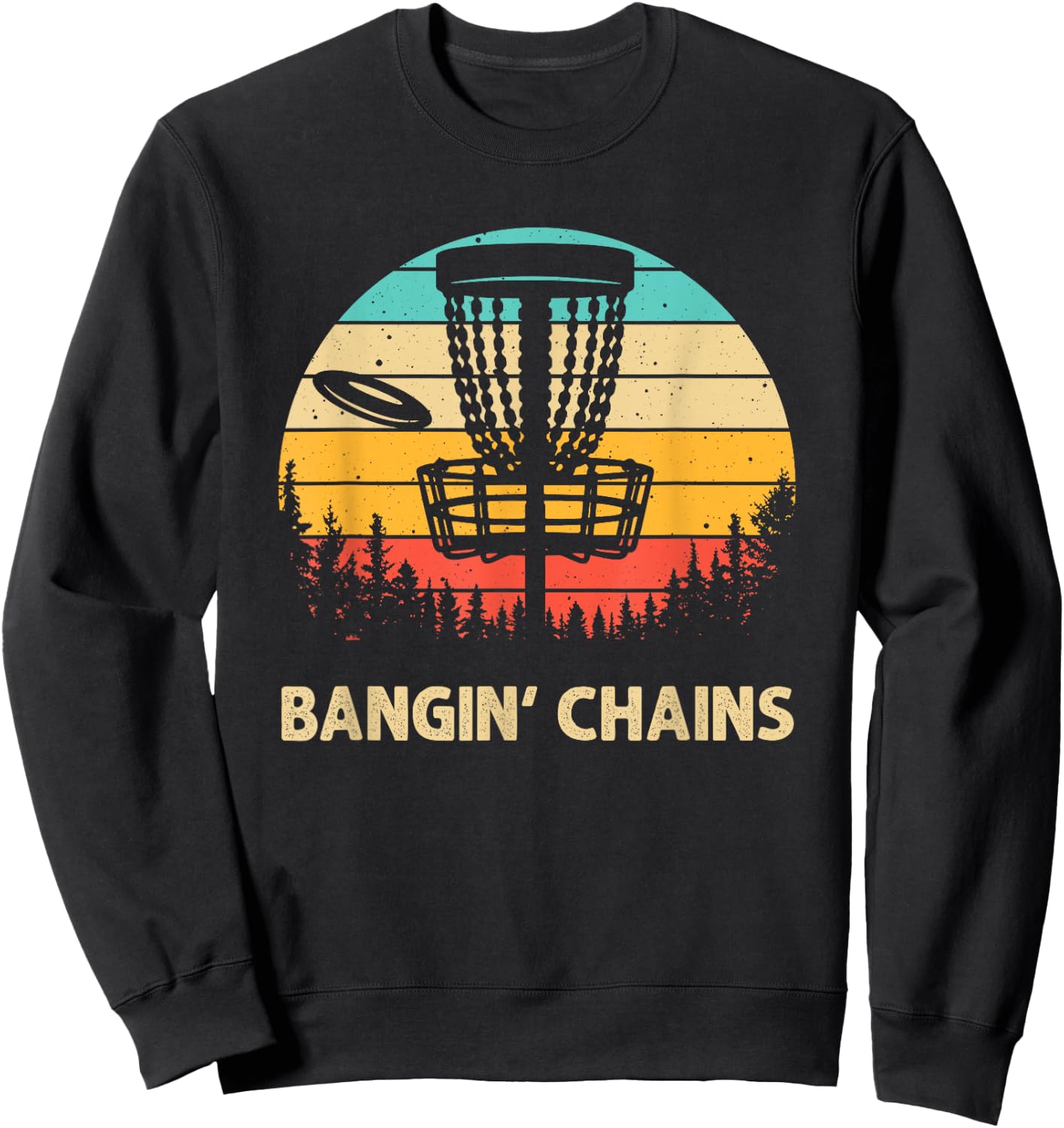 Funny Disc Golf Design Women Kids Disc Golf Player Sweatshirt - Sweatshirt | Black
