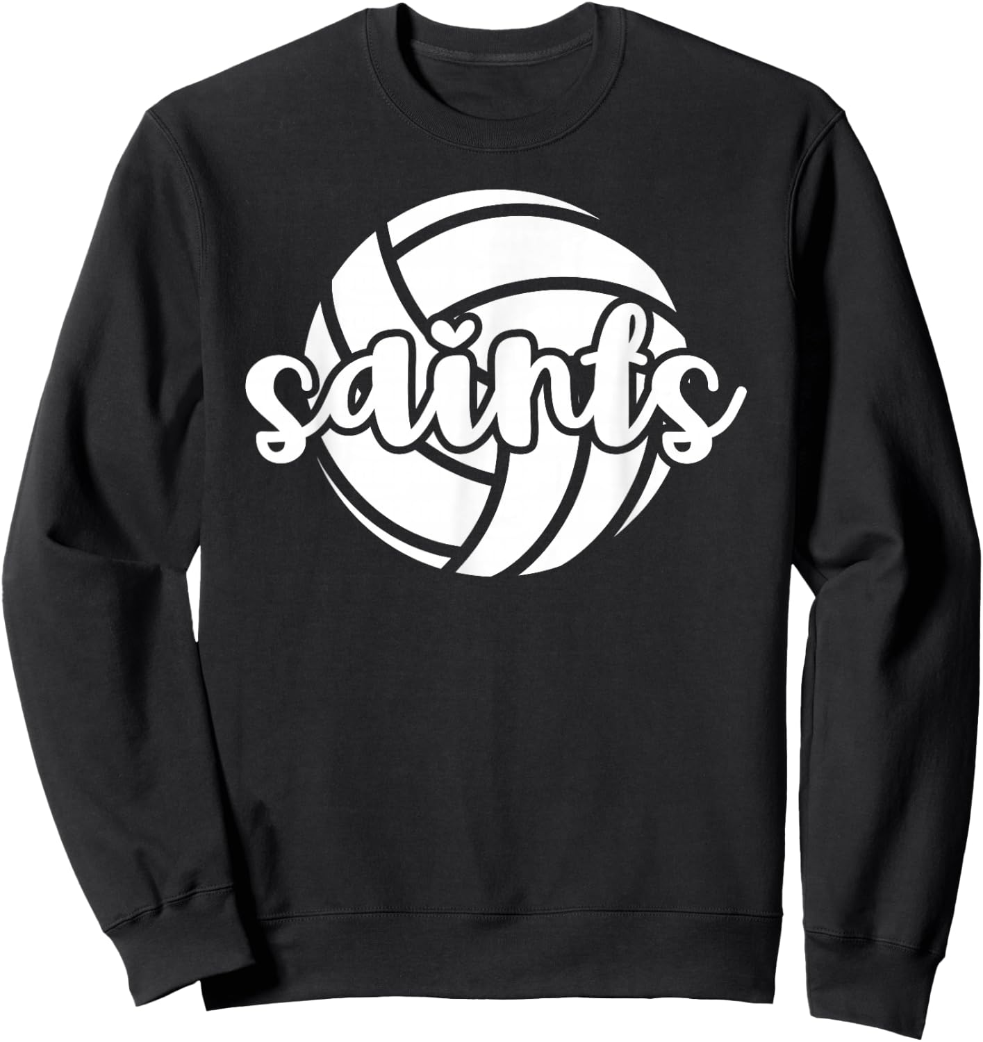 Saints Volleyball Team Mascot School Spirit Game Night Sweatshirt - Sweatshirt | Black