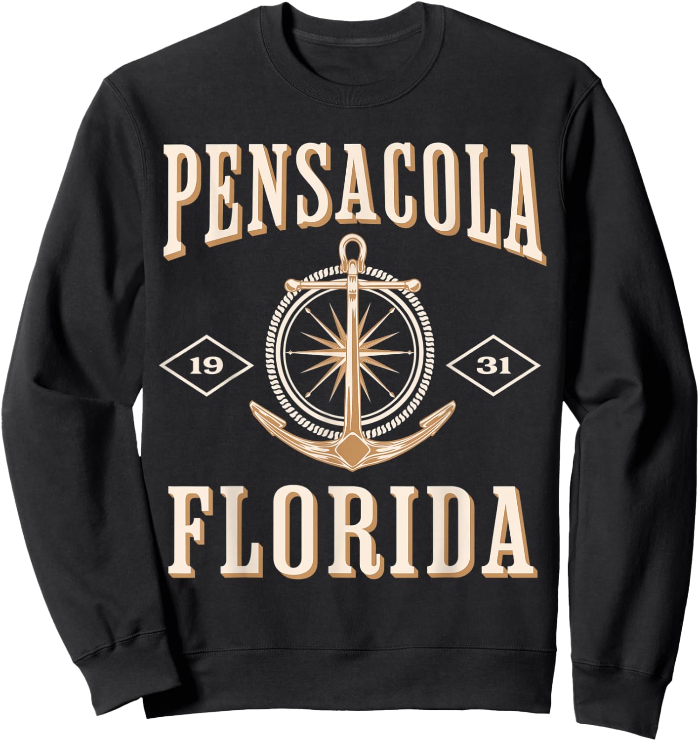 Pensacola Florida Beach Summer Vacation Women Kids Sweatshirt - Sweatshirt | Black