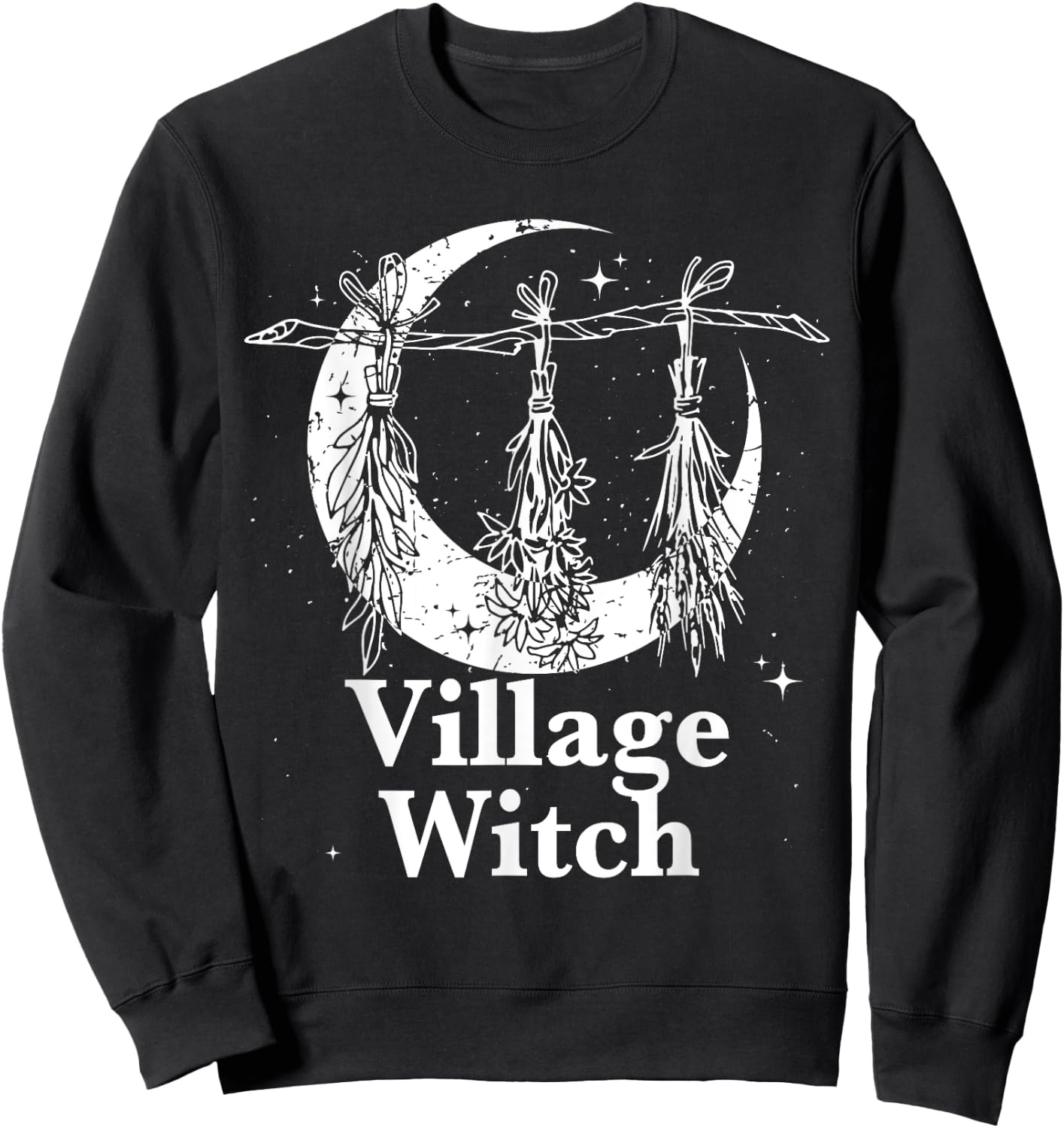 Village Witch Gothic Occult Wicca Pagan Nature Sweatshirt - Sweatshirt | Black