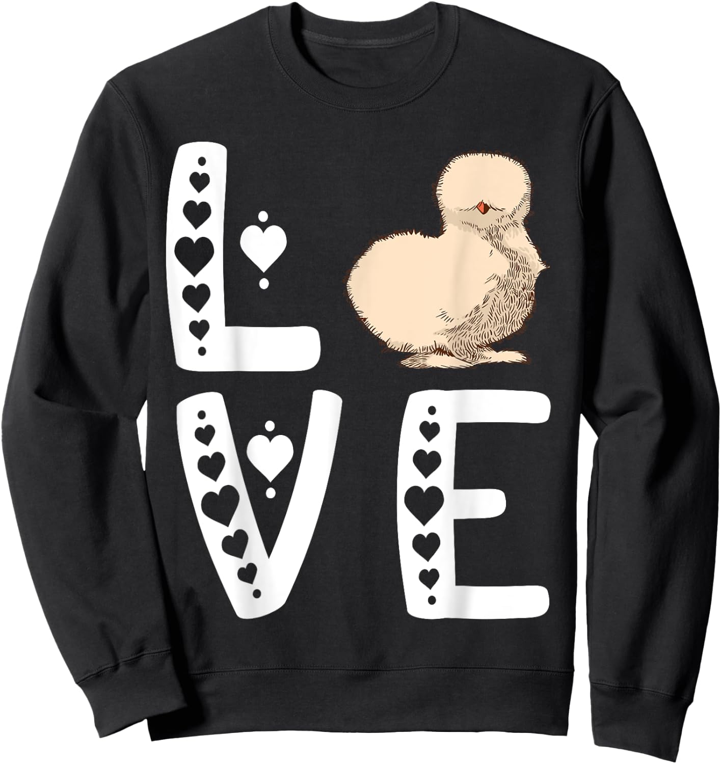 Silkie Chicken Silkie Chicken Lover Love Silky Chicken Sweatshirt - Sweatshirt | Black