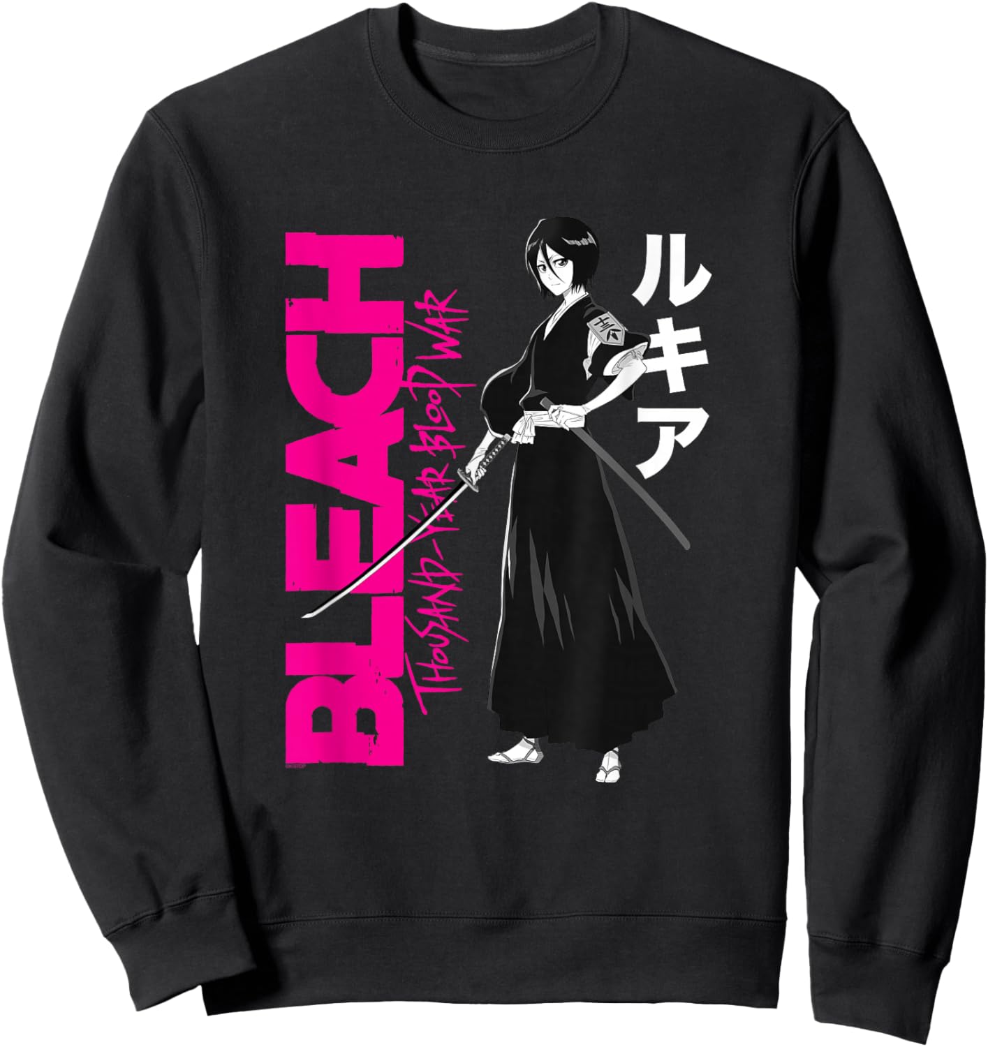 Bleach: Thousand Year Blood War Rukia with Large Logo Anime Sweatshirt - Sweatshirt | Black