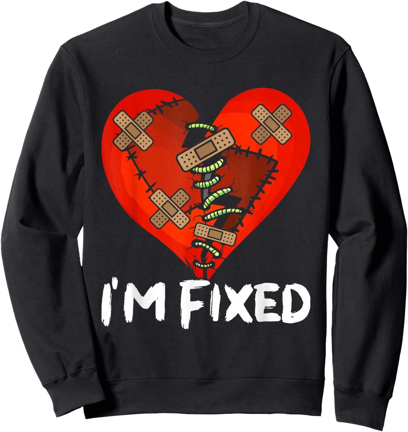 Open Heart Surgery Recovery Survivor I'm Fixed Sweatshirt - Sweatshirt | Black