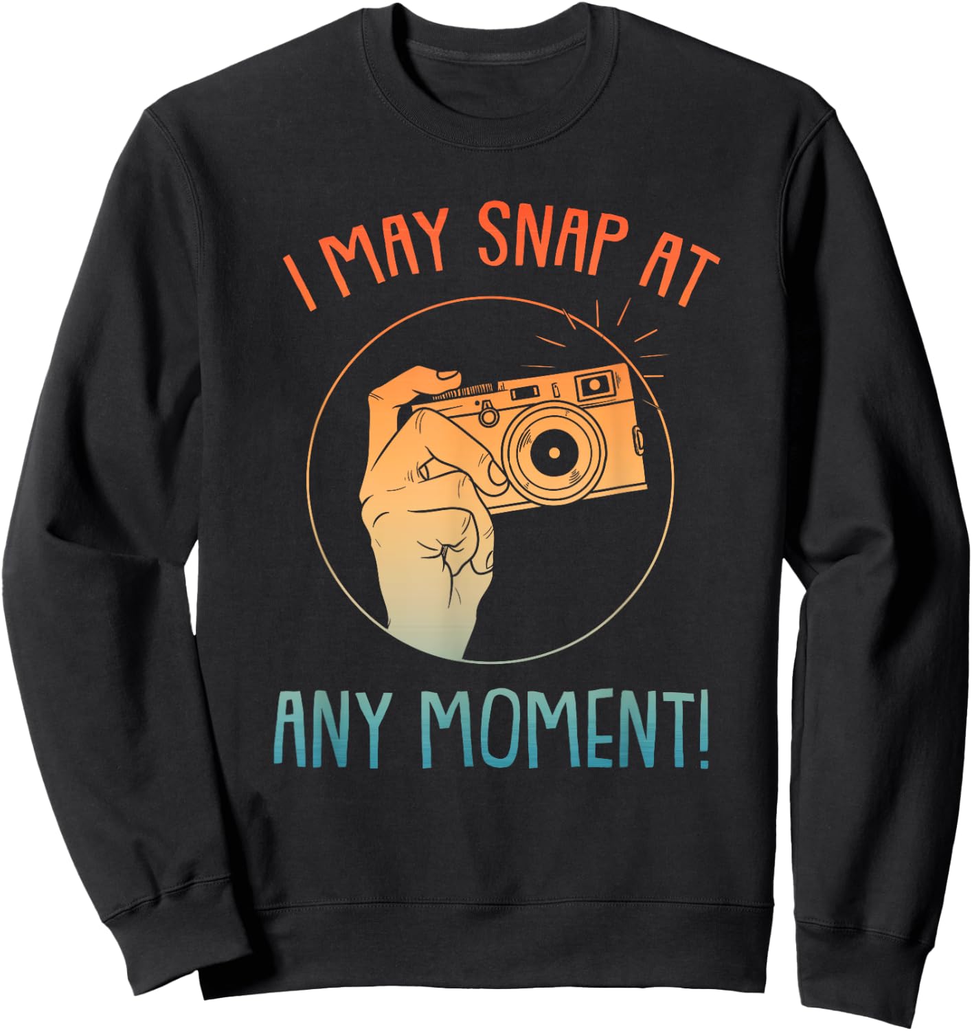 Funny Photography Art Women Camera Gag Photographer Sweatshirt - Sweatshirt | Black