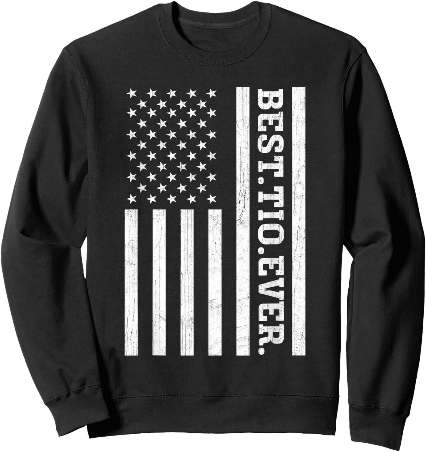 Best Tio Ever US American Flag Tio Vintage Sweatshirt - Sweatshirt | Black