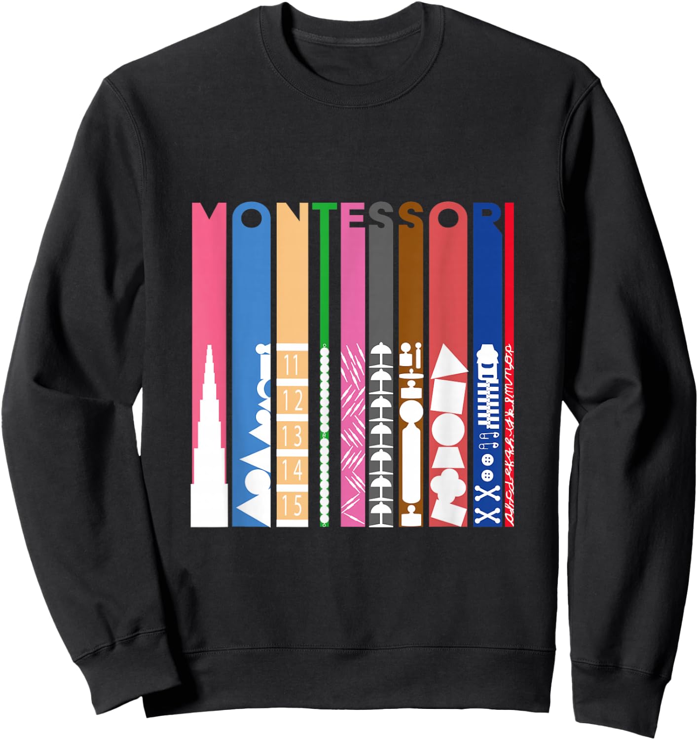 Montessori Colors Sweatshirt - Sweatshirt | Black