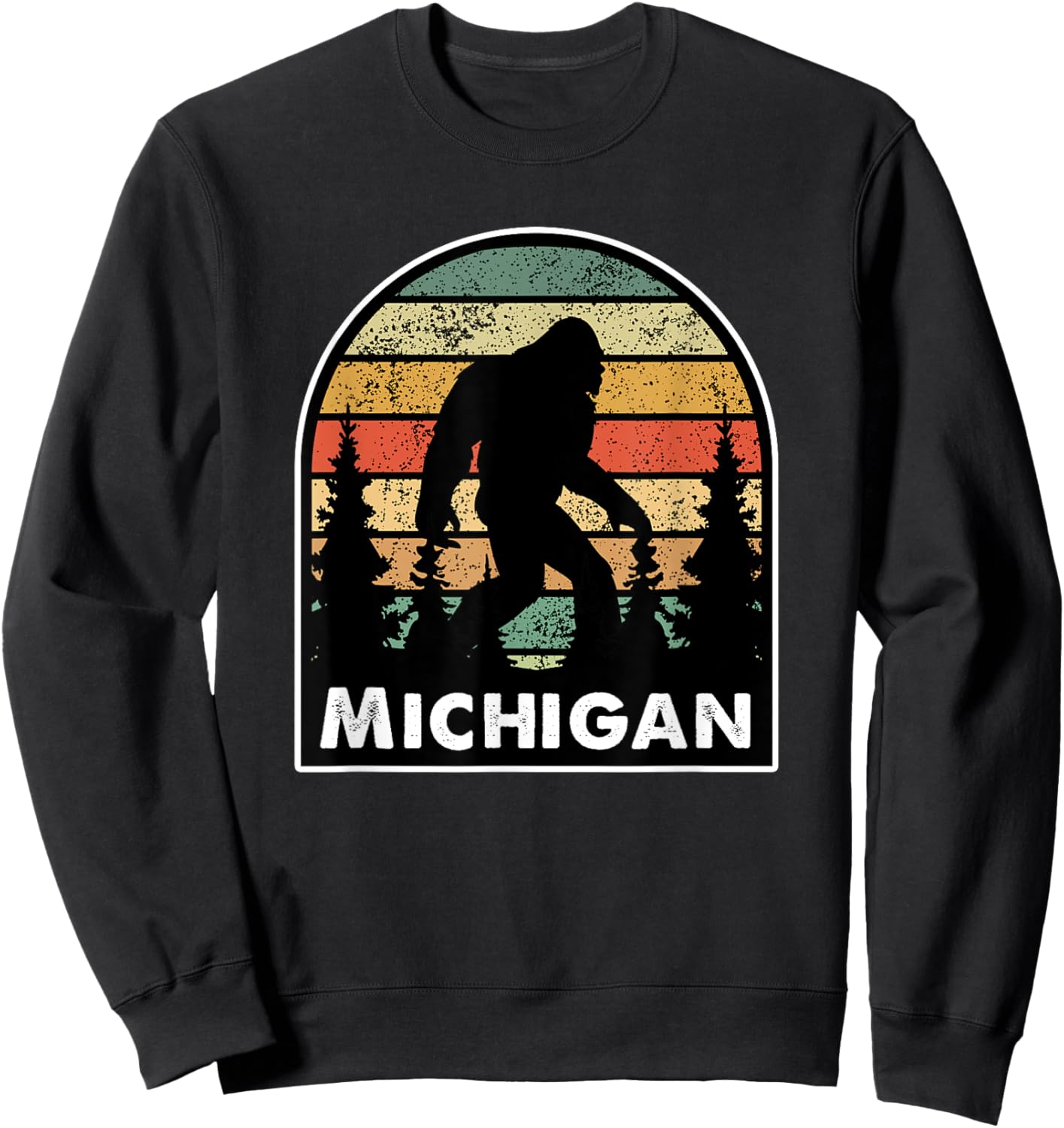 Michigan and a Bigfoot, or a Sasquatch Sweatshirt - Sweatshirt | Black
