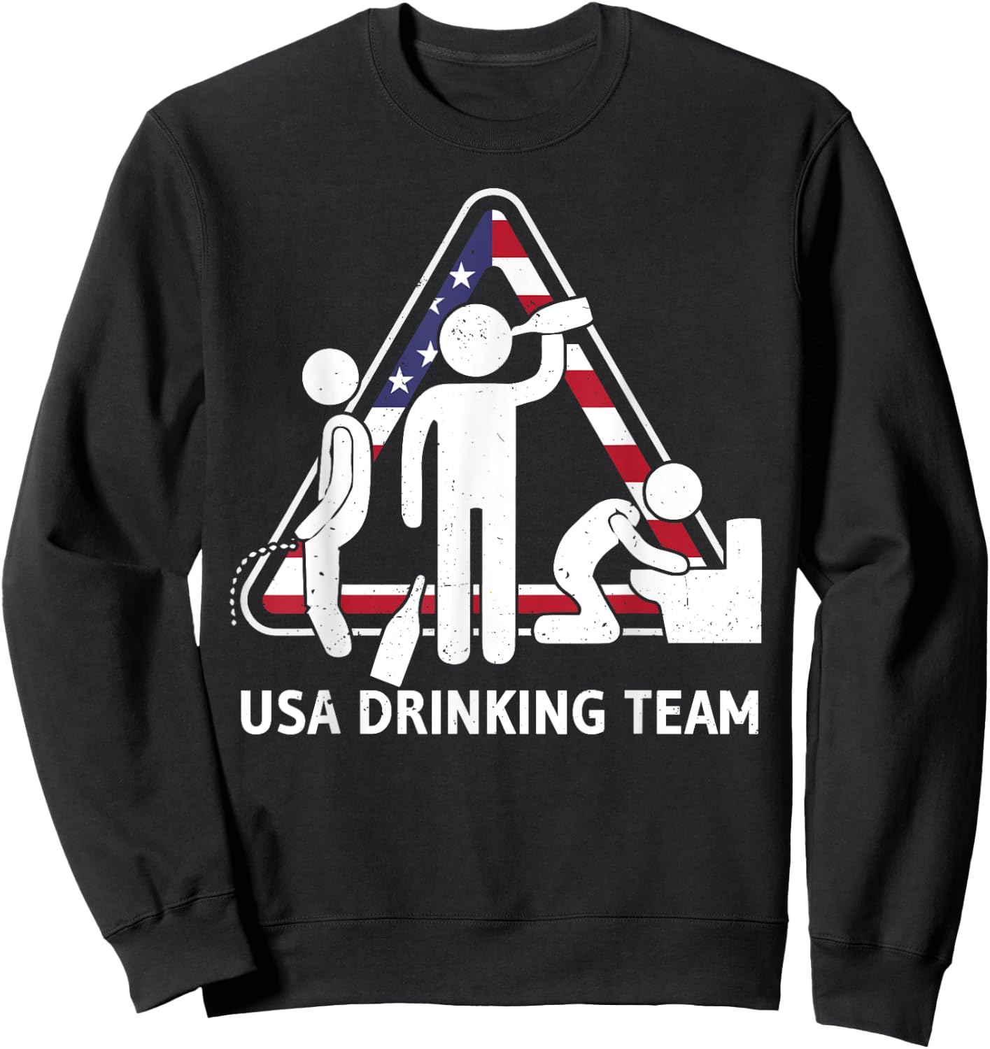 USA Drinking Team Shirt Beer Funny Sweatshirt - Sweatshirt | Black