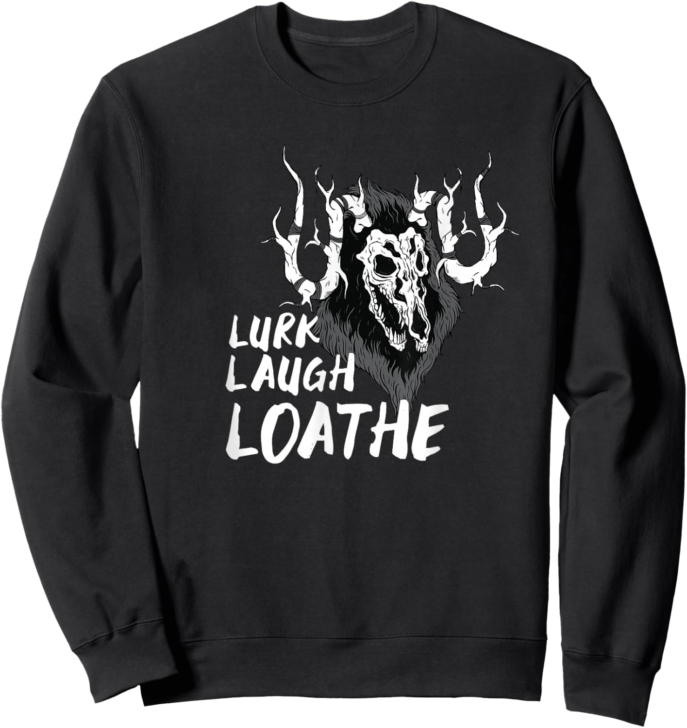 Wendigo Lurk Laugh Loathe Sweatshirt - Sweatshirt | Black