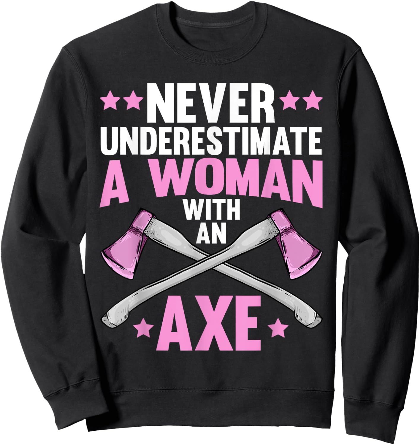 Cool Axe Throwing Girls Ax Thrower Tree Lumberjack Sweatshirt - Sweatshirt | Black
