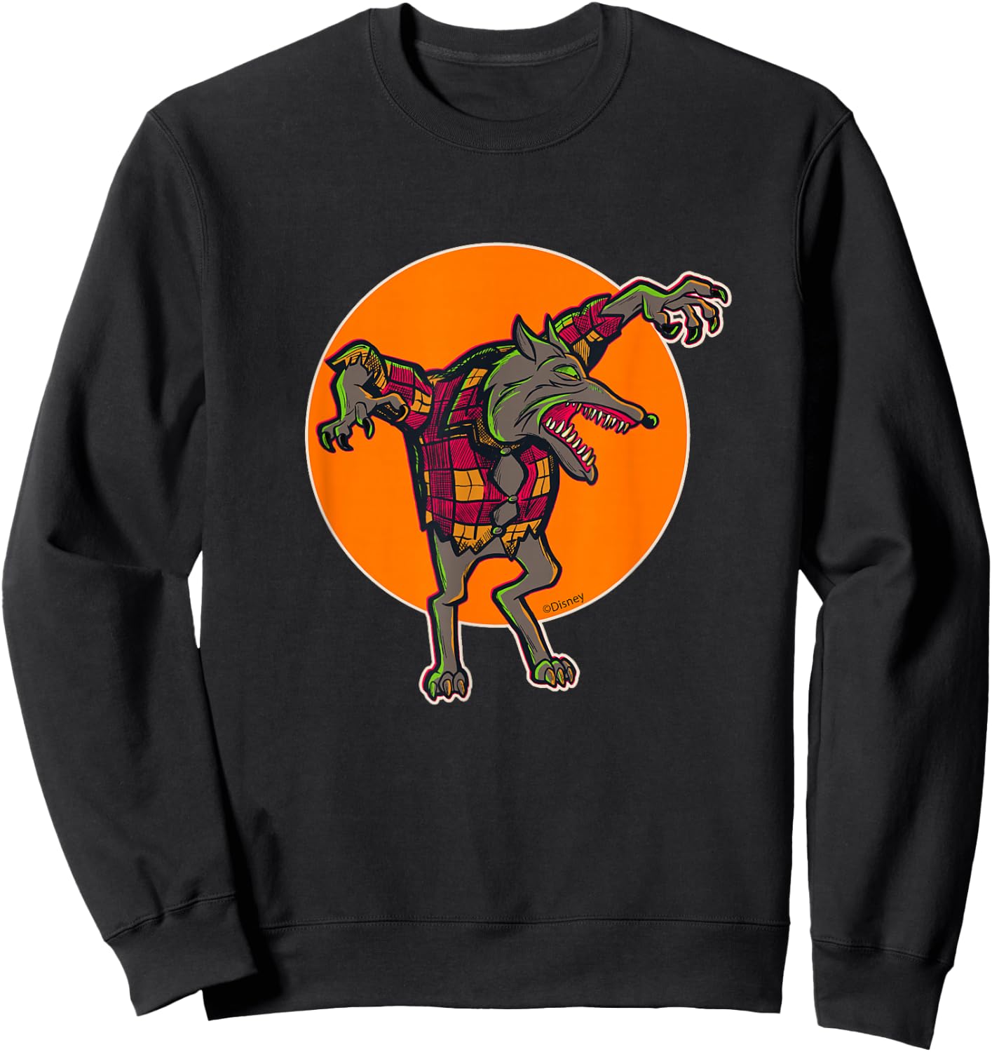 Disney 100 Nightmare Before Christmas Halloween Wolfman Sweatshirt - Sweatshirt | Black