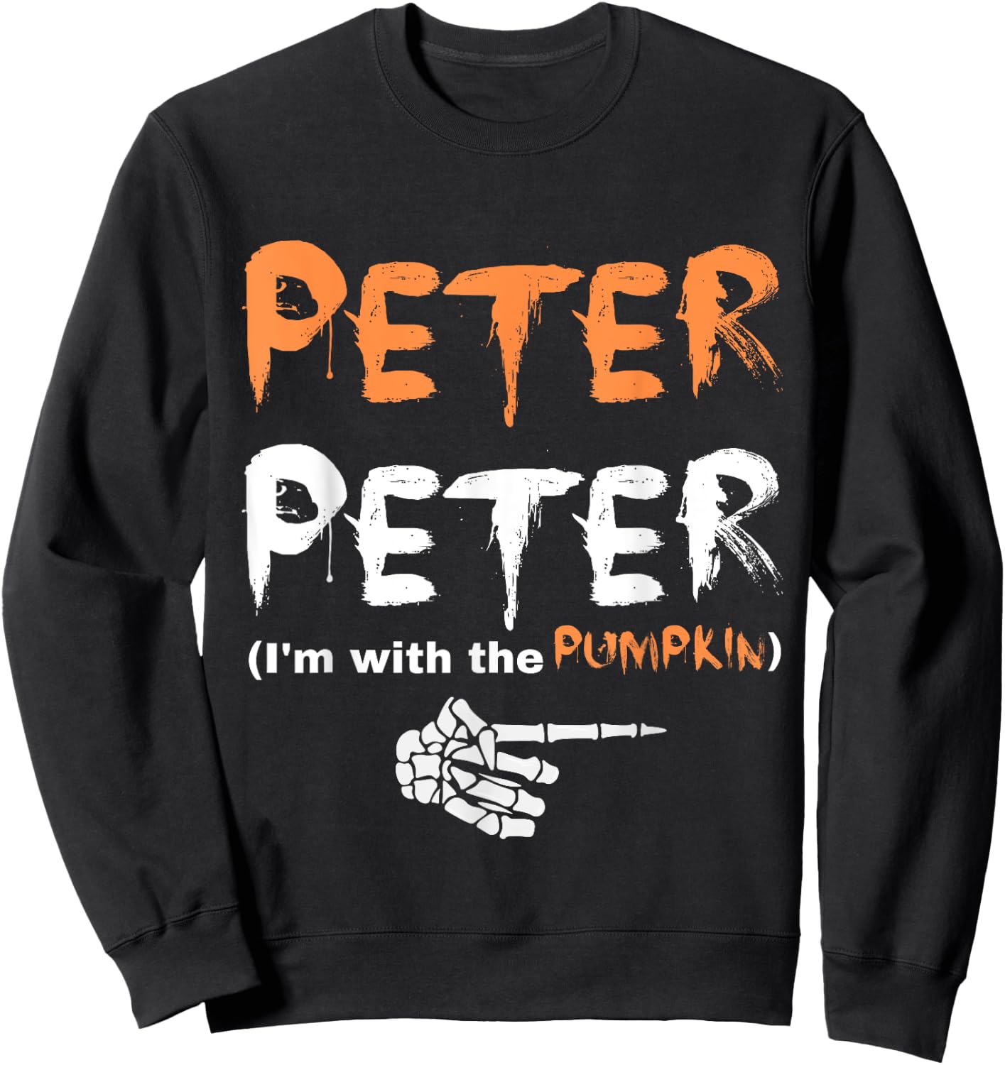 Peter Pumpkin Eater Halloween Matching Couples Costume Sweatshirt - Sweatshirt | Black