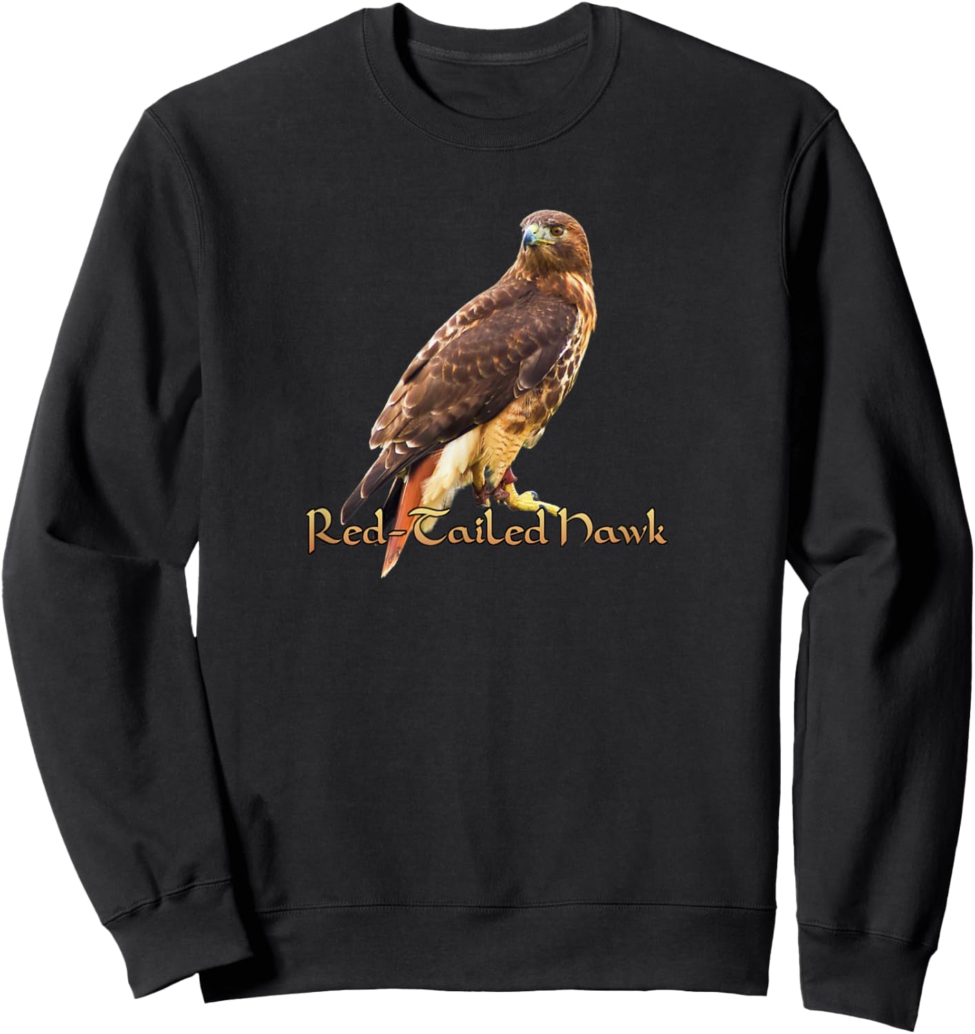 Red Tailed Hawk Wildlife Sweatshirt - Sweatshirt | Black