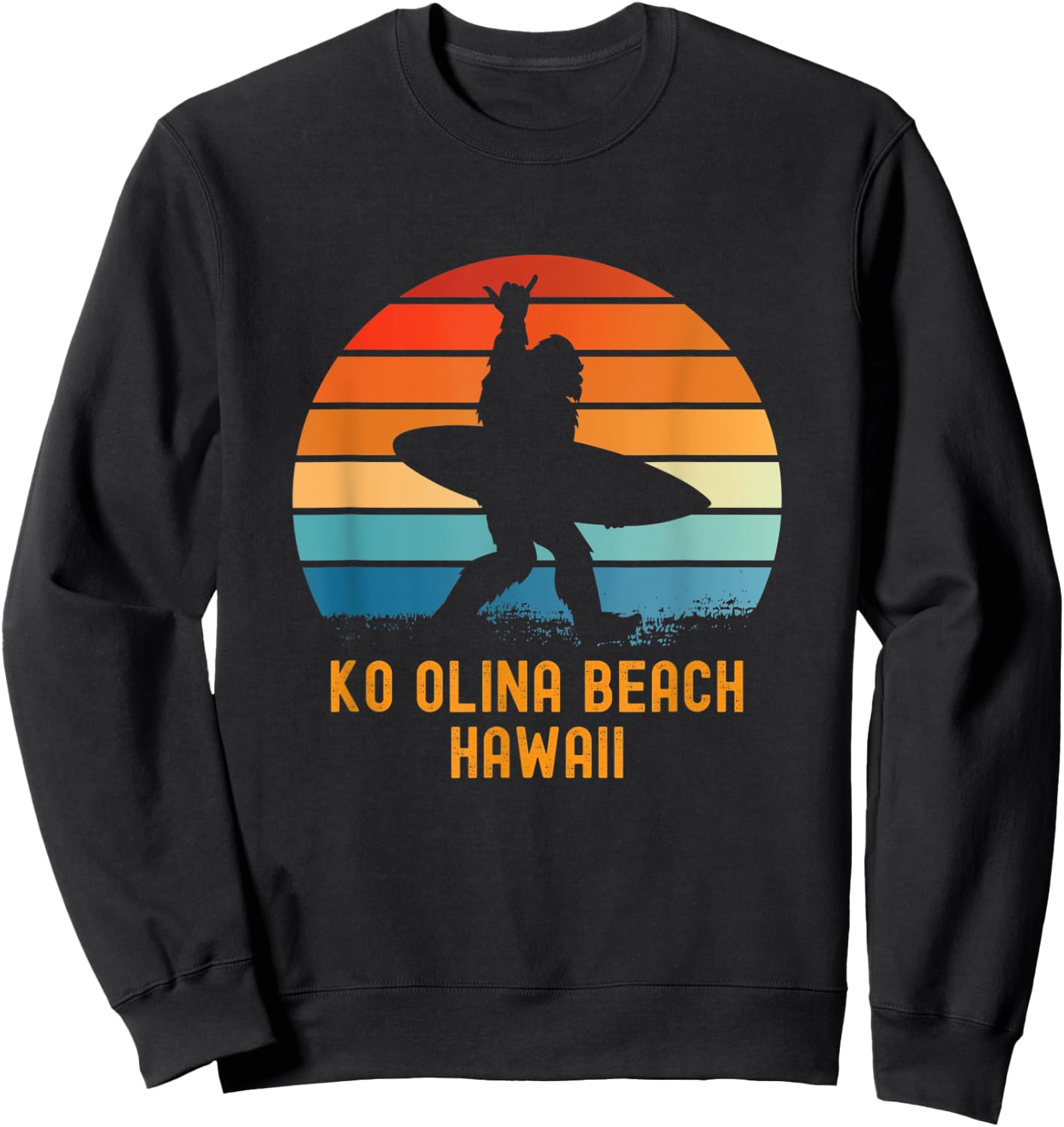 Ko Olina Beach - Hawaii Sasquatch Souvenir Sweatshirt - Sweatshirt | Black