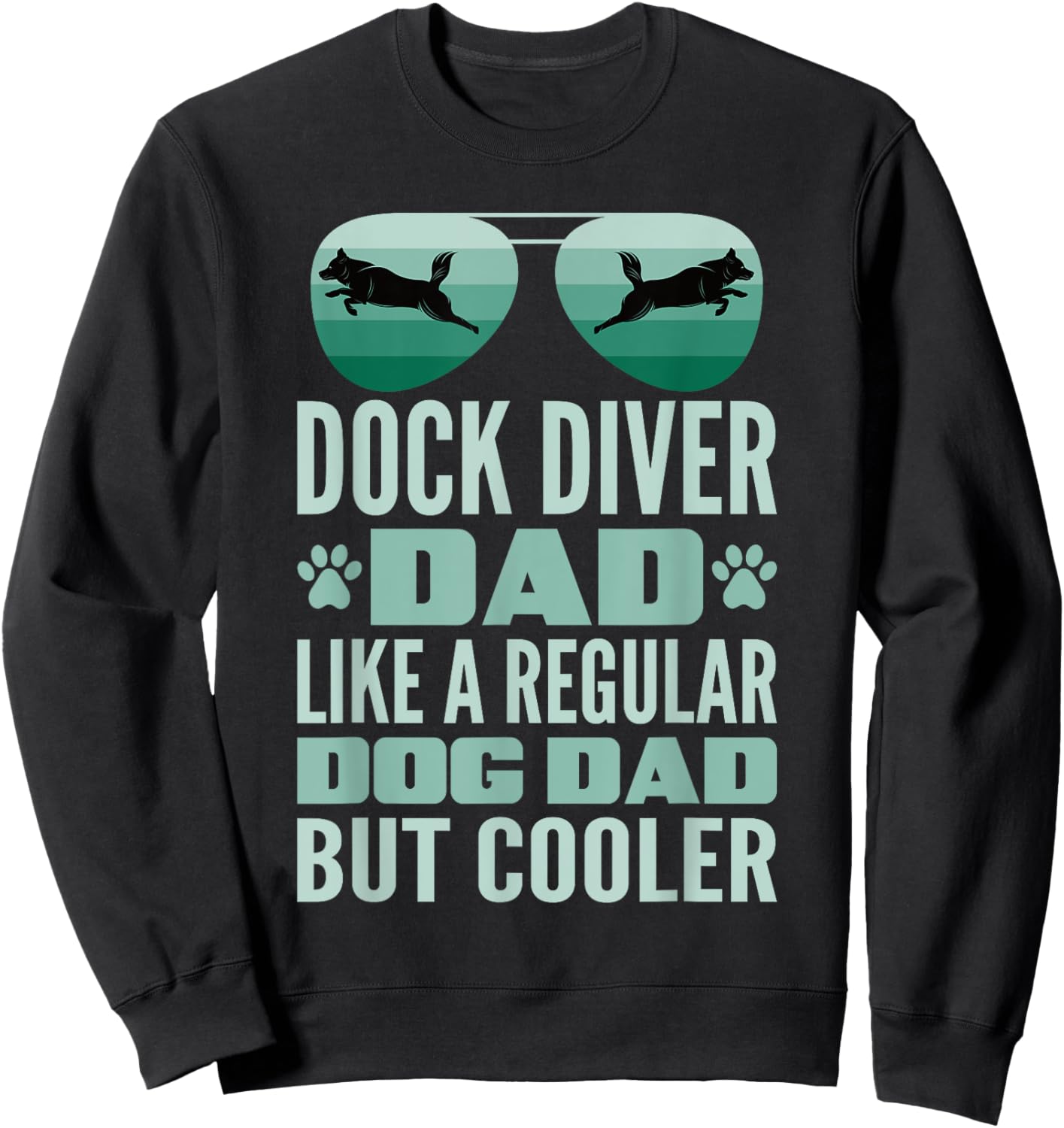 Dog Dock Jumping Dock Diving Dogs Girls Kids Sweatshirt - Sweatshirt | Black