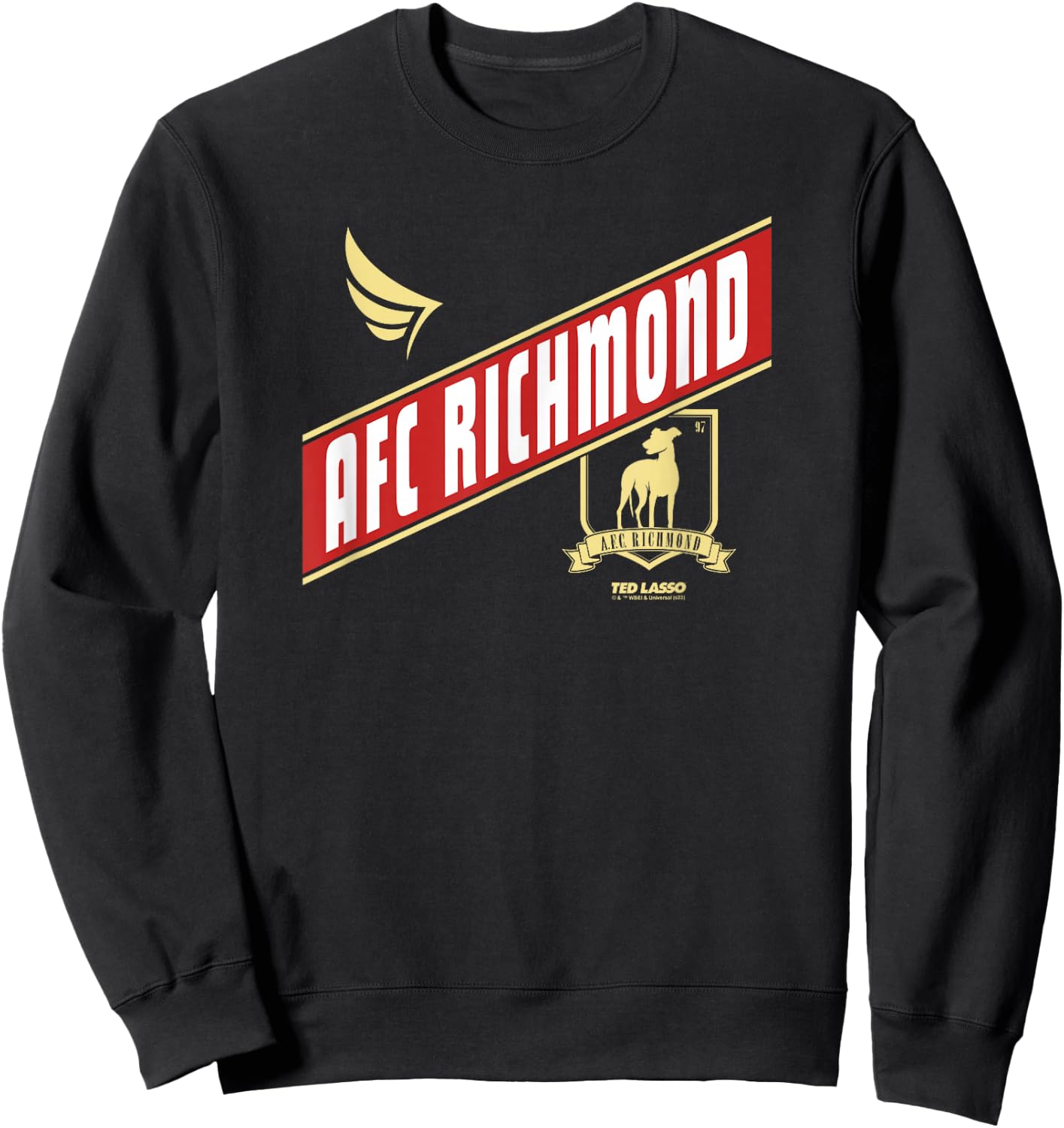 Ted Lasso AFC Richmond Crossed Band Logo Sweatshirt - Sweatshirt | Black
